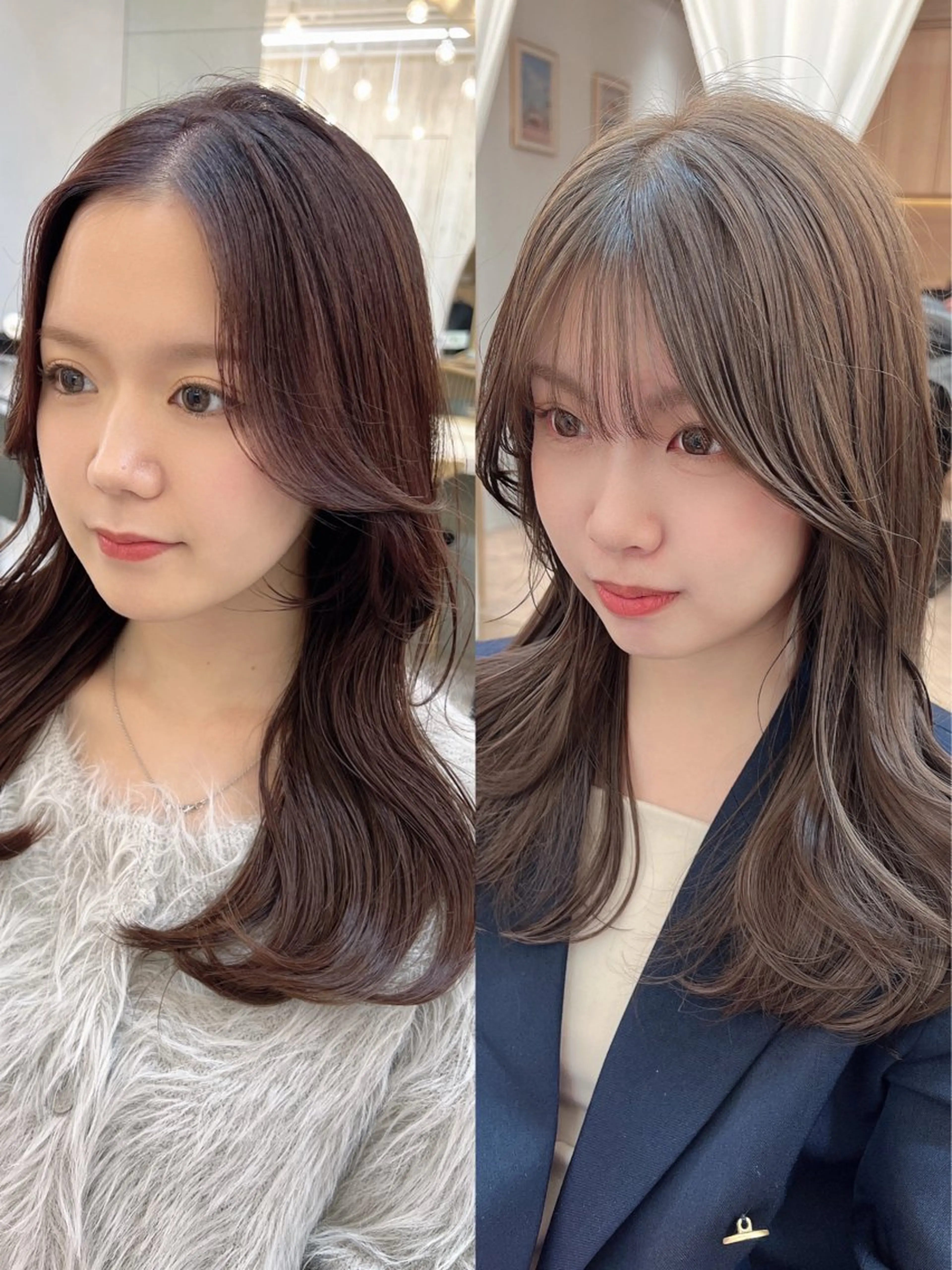 セミロング カット 🌷韓国レイヤー/艶 カラー🇰🇷amiのヘアスタイル