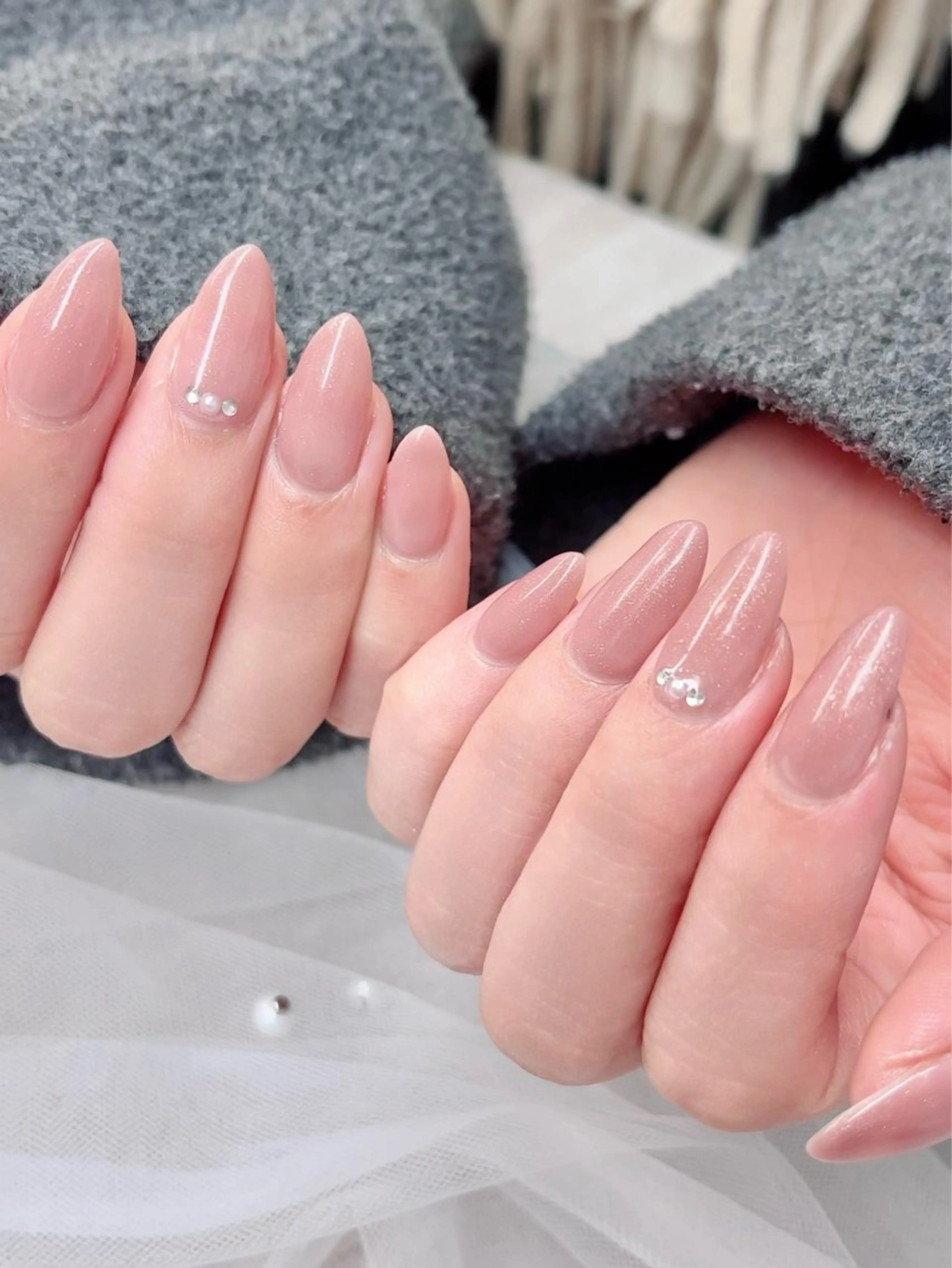 ネイル ワンカラーネイル ピンク LORAN  Lim EYE&NAIL【ローランリム】所属・LORAN Lim 紫月のネイルデザイン