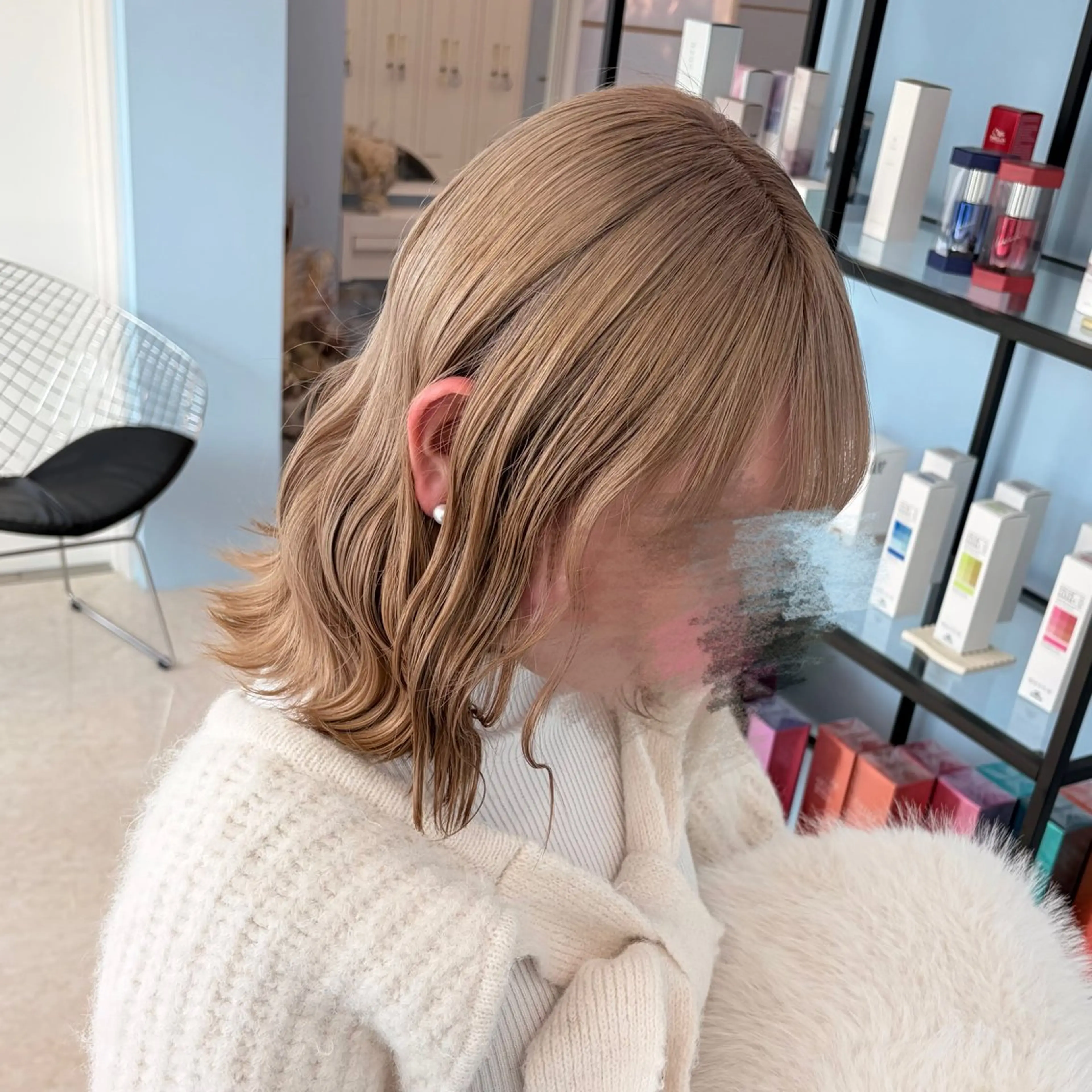 ミディアム カラー ベージュカラー ブリーチ ミルクティーベージュ ヘアカラー トリートメント Ayu🍯/栄/ブ リーチカラー/ヘアメのヘアスタイル