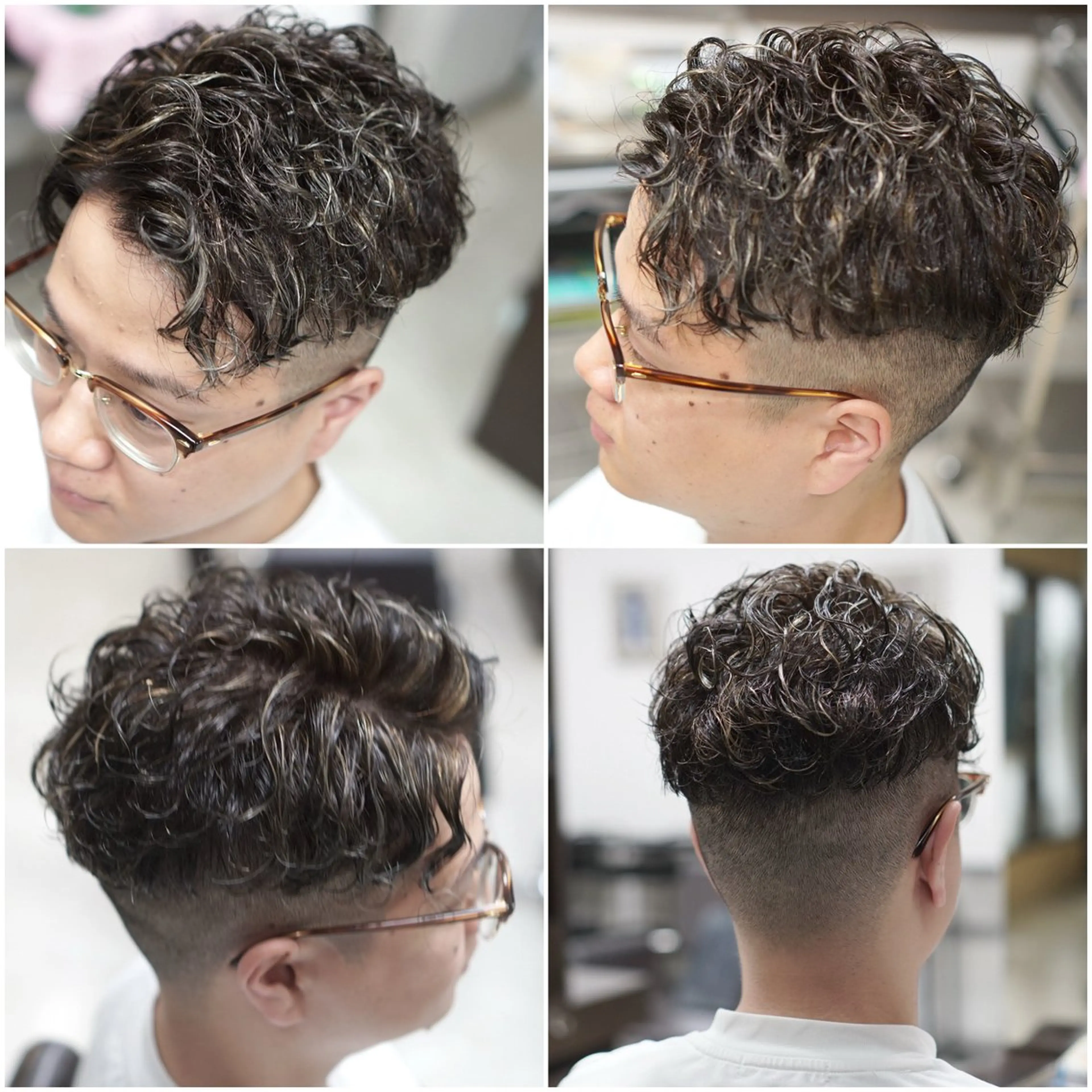 ショート カラー パーマ メンズ 中島 剛のヘアスタイル