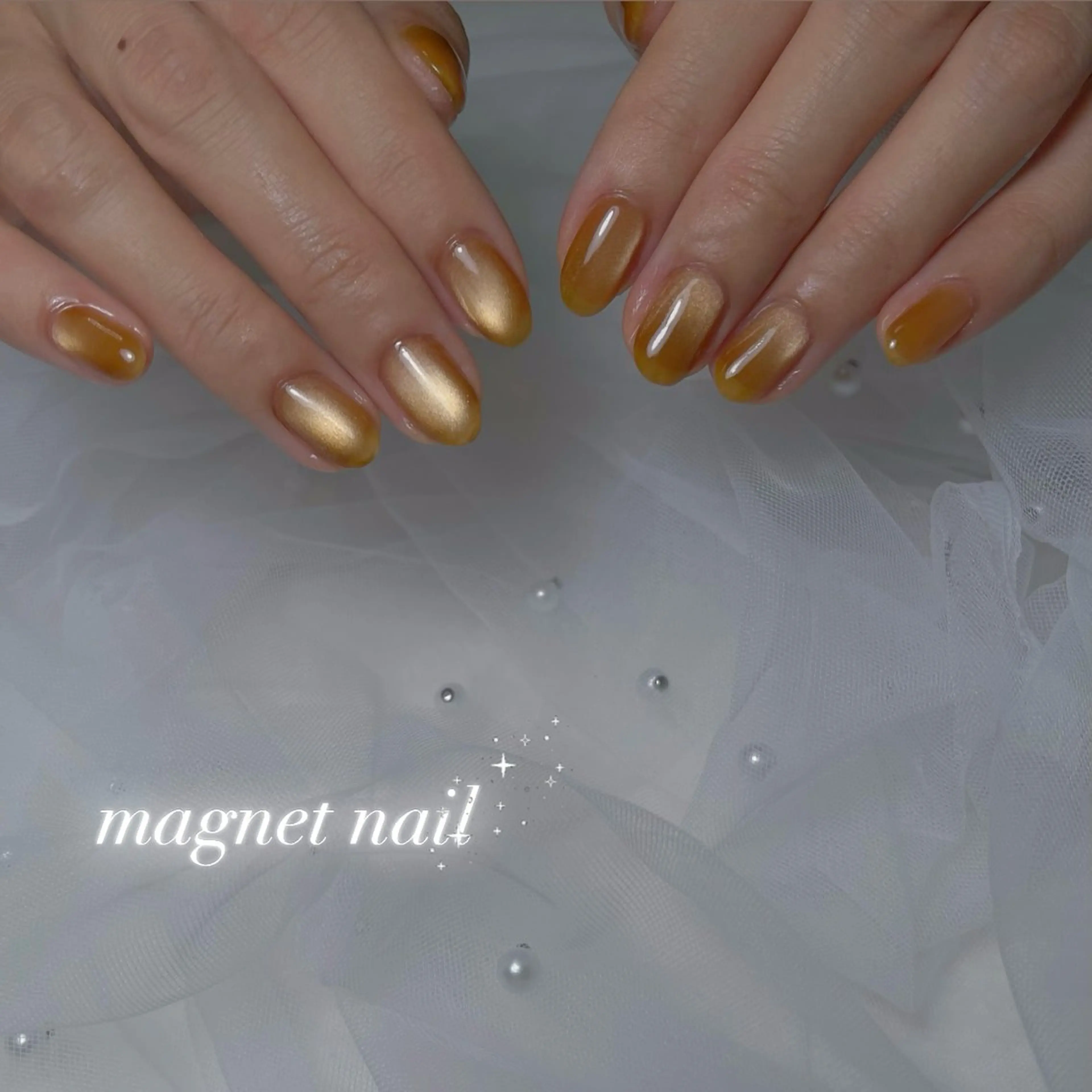 ネイル 長さ出し フラッシュネイル ジェルネイル 韓国ネイル マグネットネイル ハンドネイル RE SALONのネイルデザイン