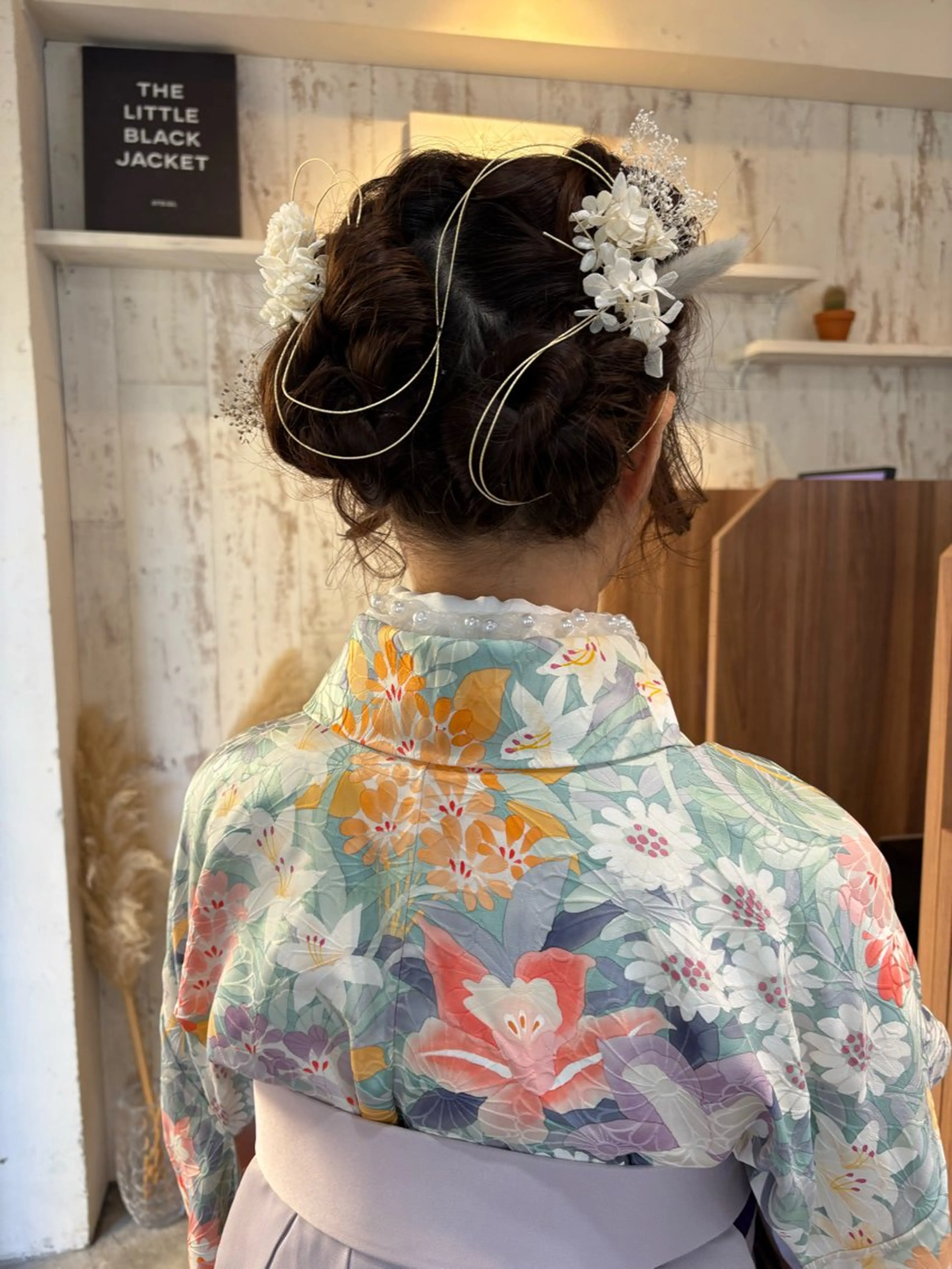 セミロング ヘアアレンジ 卒業式のヘアスタイル ヘアセット blink所属・暖色/ブラウン/ 透明感/ゆうかのヘアスタイル