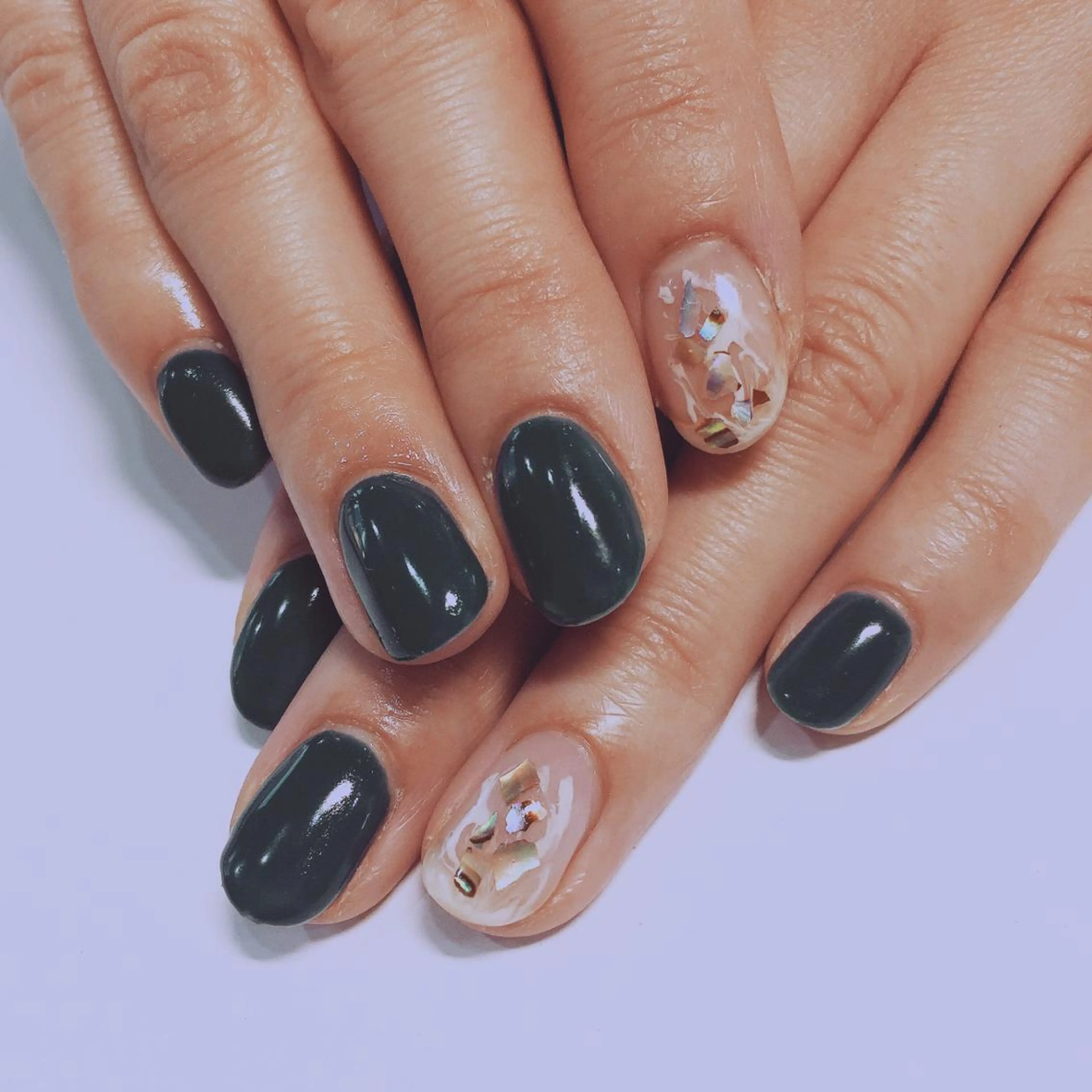 ネイル マツエク・マツパ アートネイル ワンカラーネイル キャッツアイ東京 西荻窪店のネイルデザイン