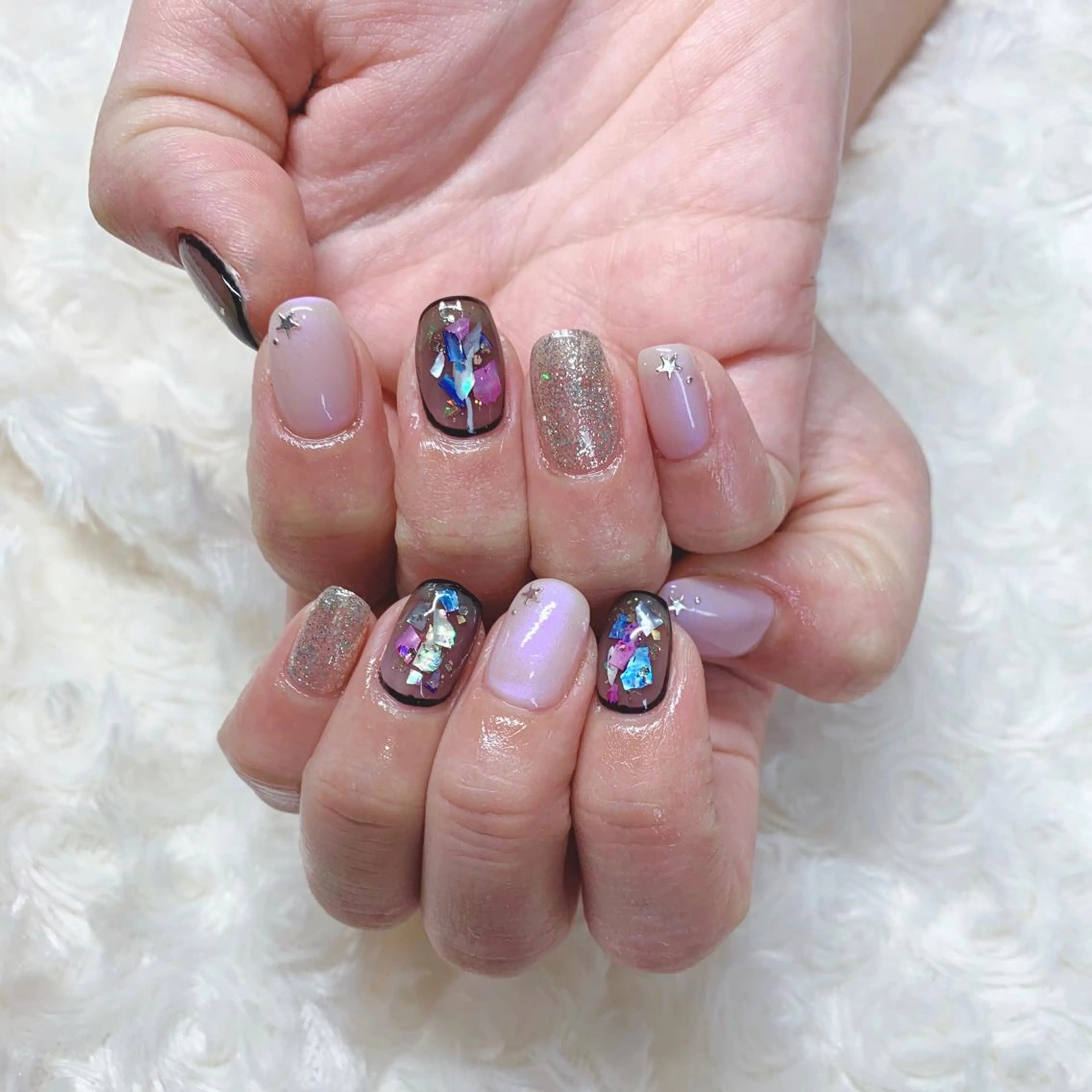 カラー ネイル ハンドネイル Cozy_ ilumのネイルデザイン