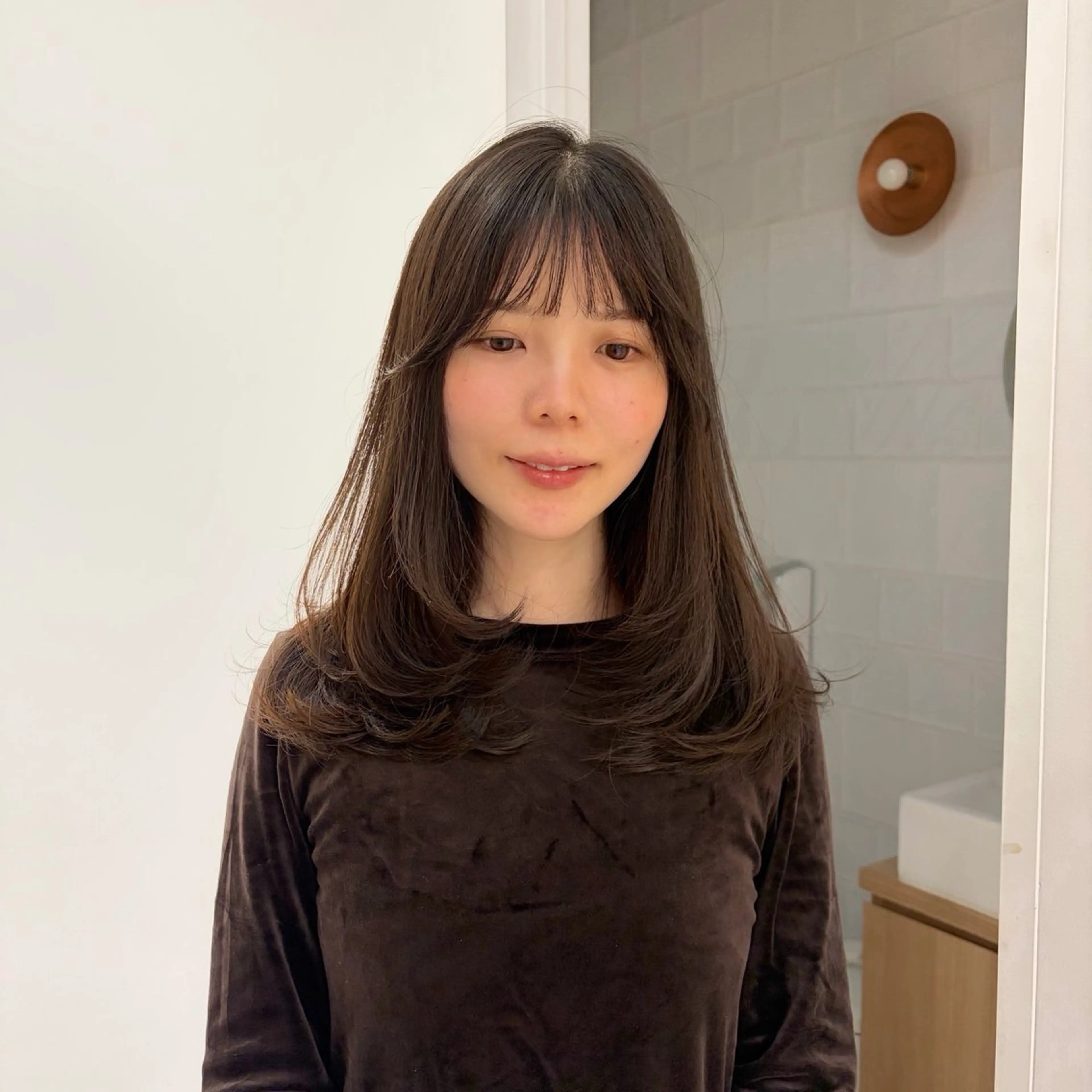 セミロング レイヤーカット ショートカット/ レイヤー/天王寺のヘアスタイル