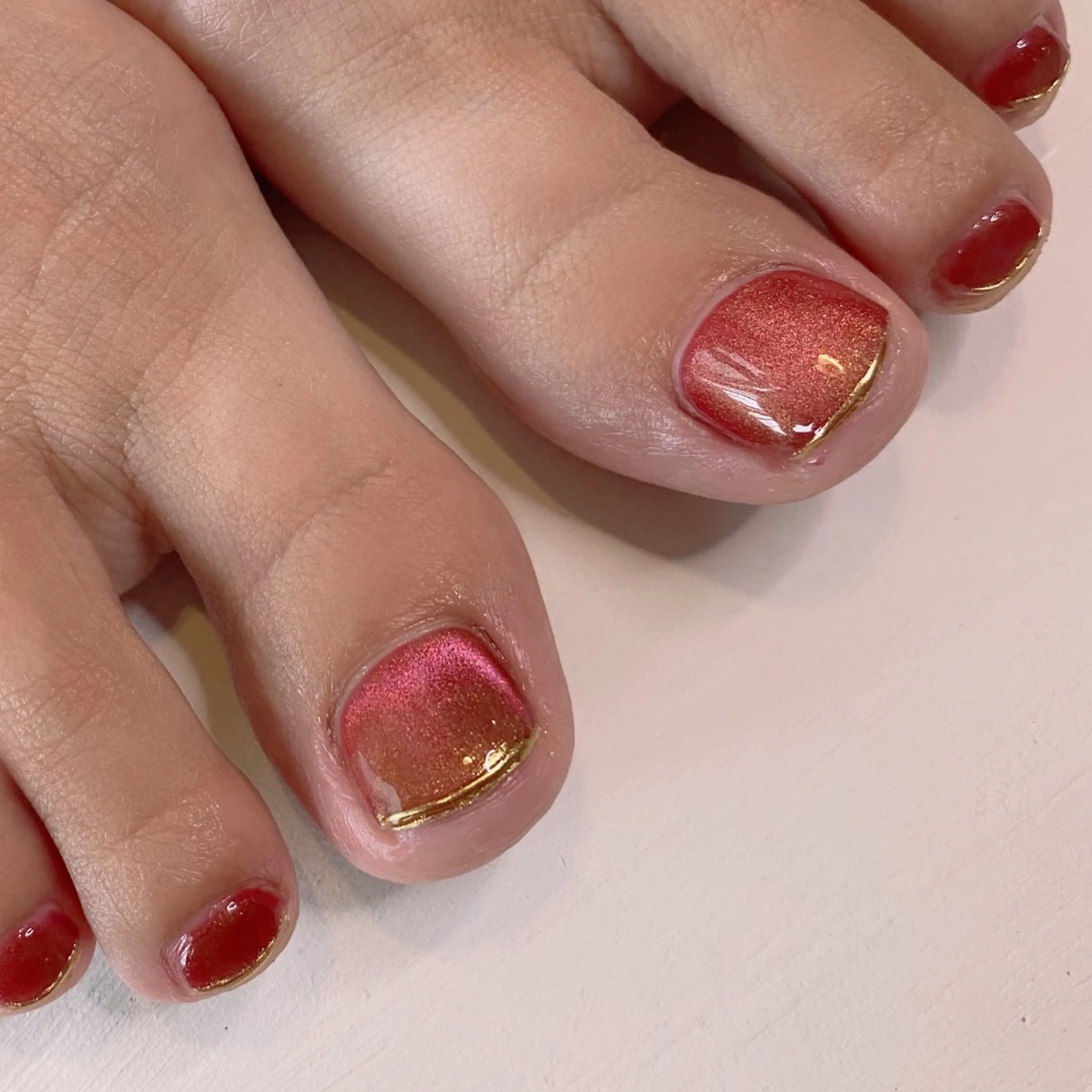 ネイル マグネットネイル ミラーネイル フットネイル plunail mikiのネイルデザイン