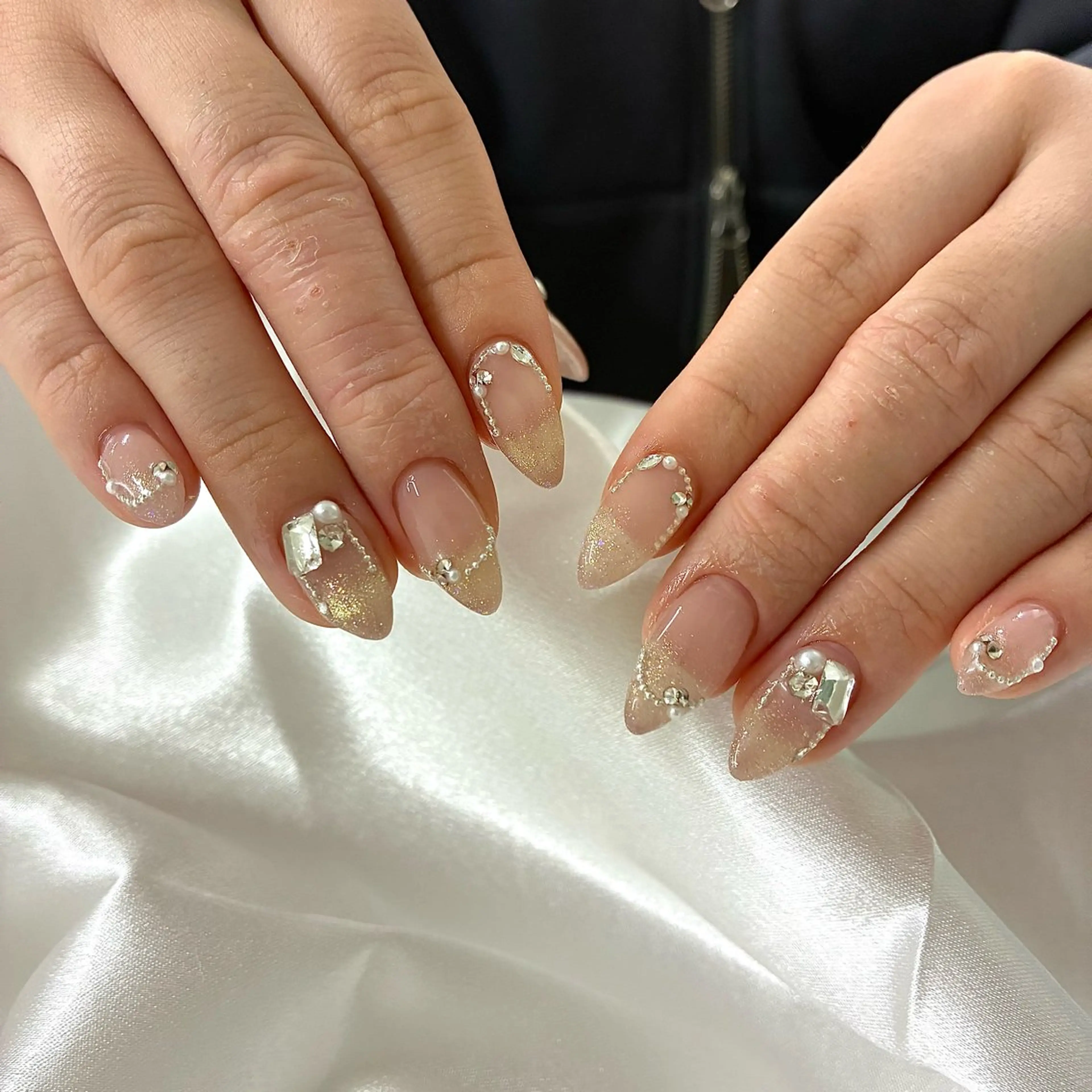 ネイル キラキラネイル ワンホンネイル ハンドネイル Serena studio所属・Risa 梅田/南森町ネイルのネイルデザイン