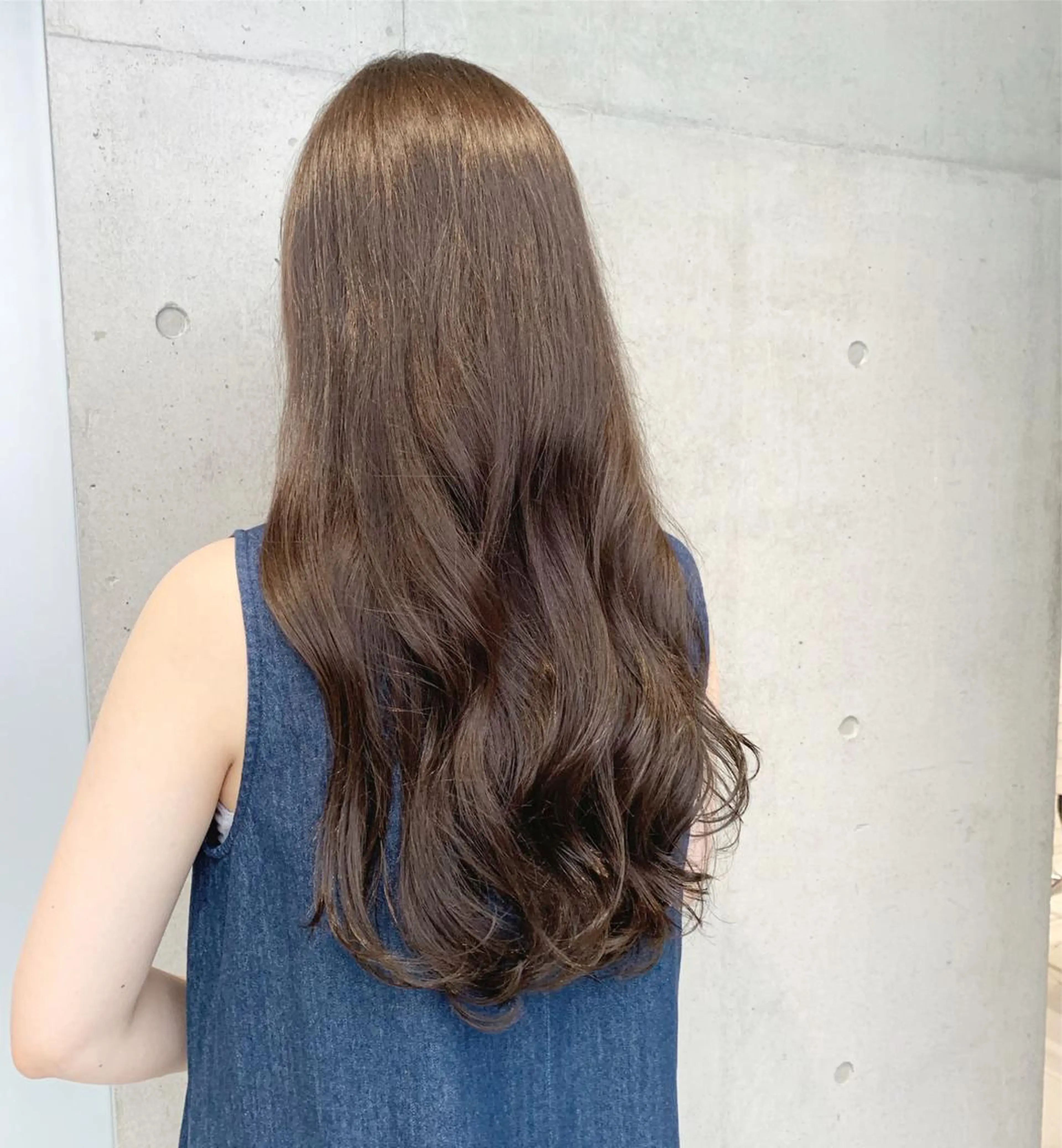 ロング カラー カット ヘアカラー トリートメント ヘッドスパ ヘアセット 透明感/オリーブ/ グレージュ/YUKAのヘアスタイル