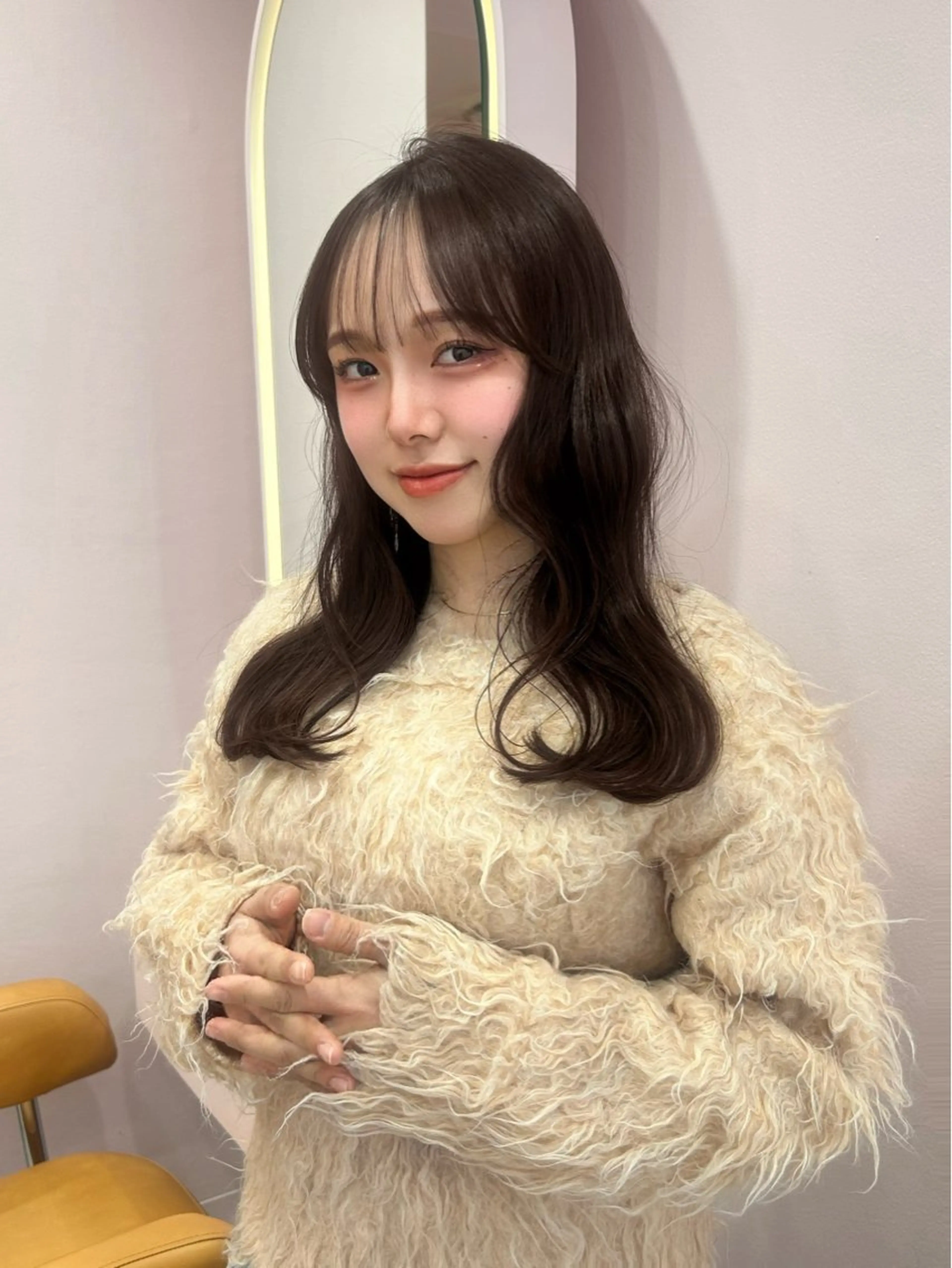 セミロング ヘアカラー トリートメント Rina 透明感カラーのヘアスタイル