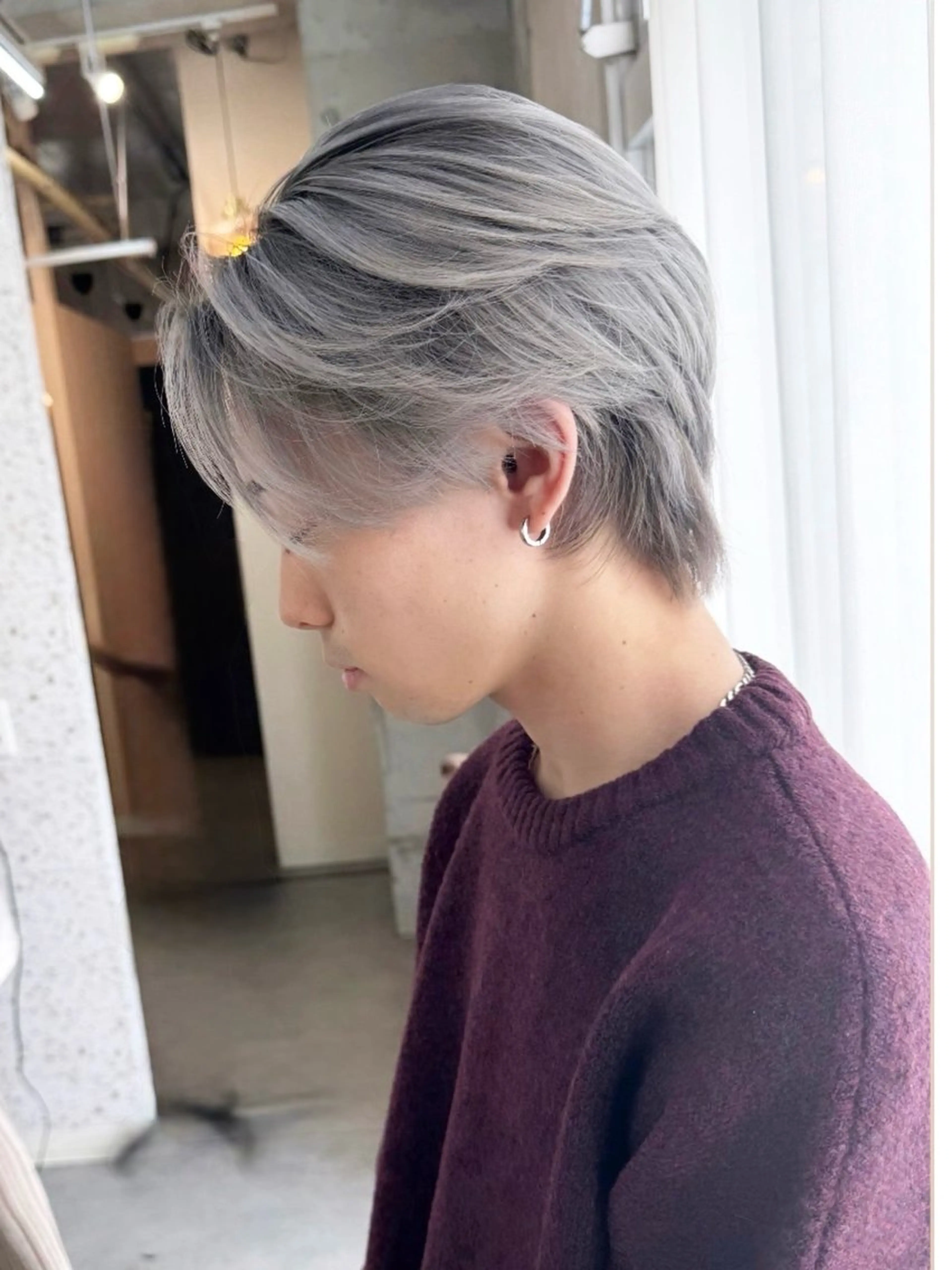 ショート カラー メンズ メンズバレイヤージュ メンズブリーチ メンズハイライト メンズハイトーン メンズインナーカラー ヘアカラー lani 天神大名/ブリーチのヘアスタイル