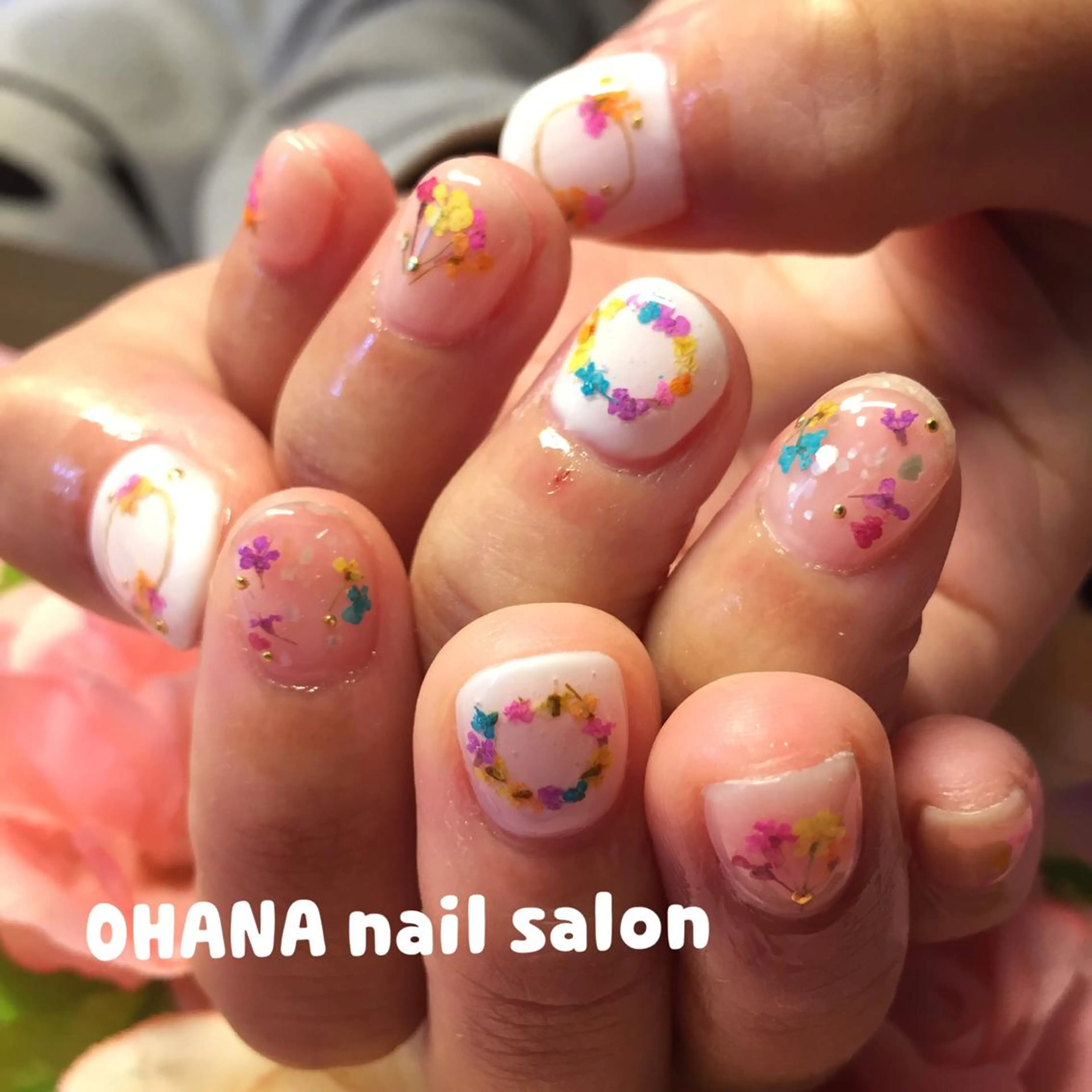 ネイル クリアネイル ジェルネイル 春ネイル 那覇🏝️台湾人 ネイリストSHIUのネイルデザイン