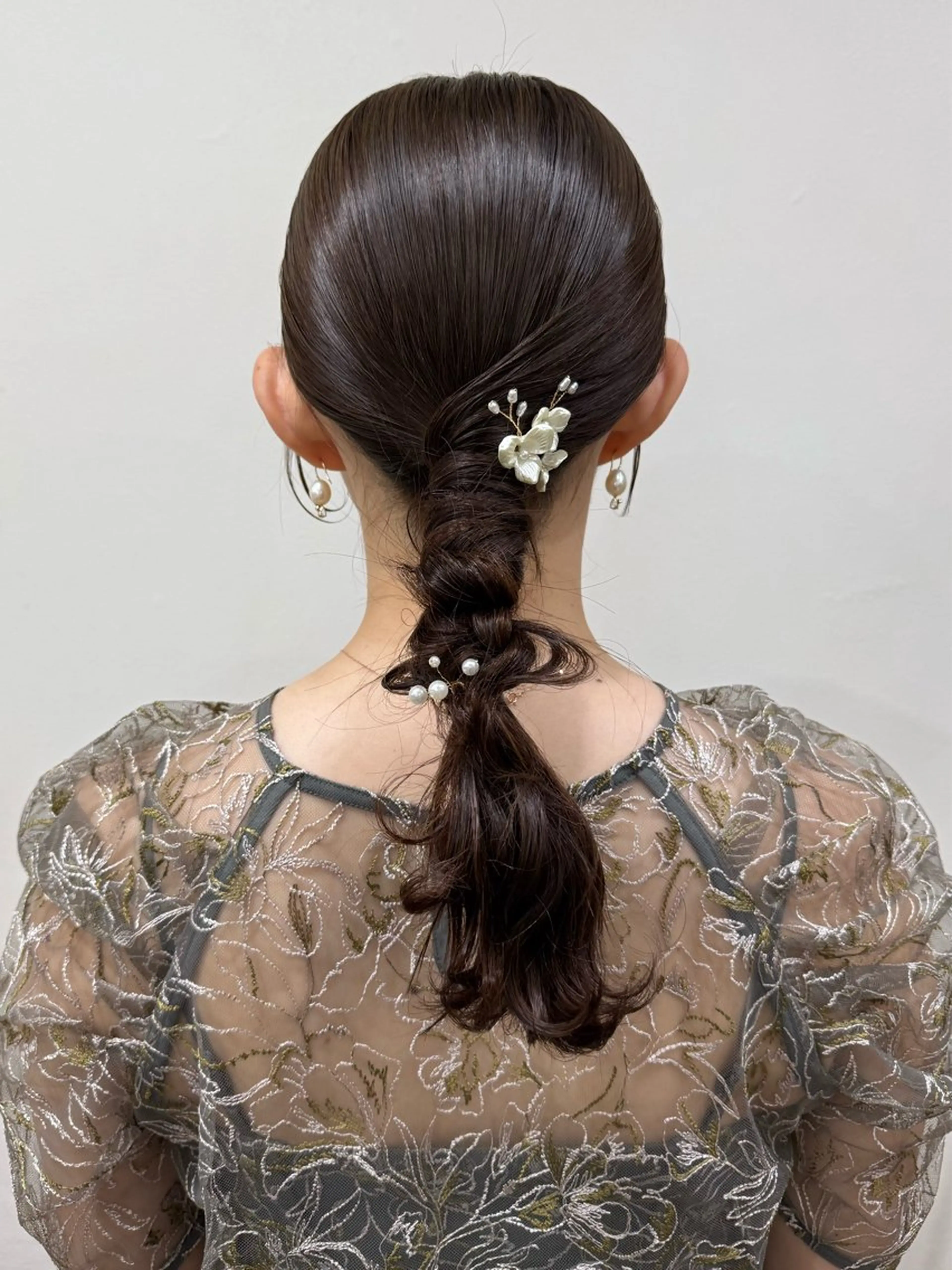 セミロング ヘアアレンジ ヘアセット 韓国風パーマ/ヘア セット/店長みづきのヘアスタイル