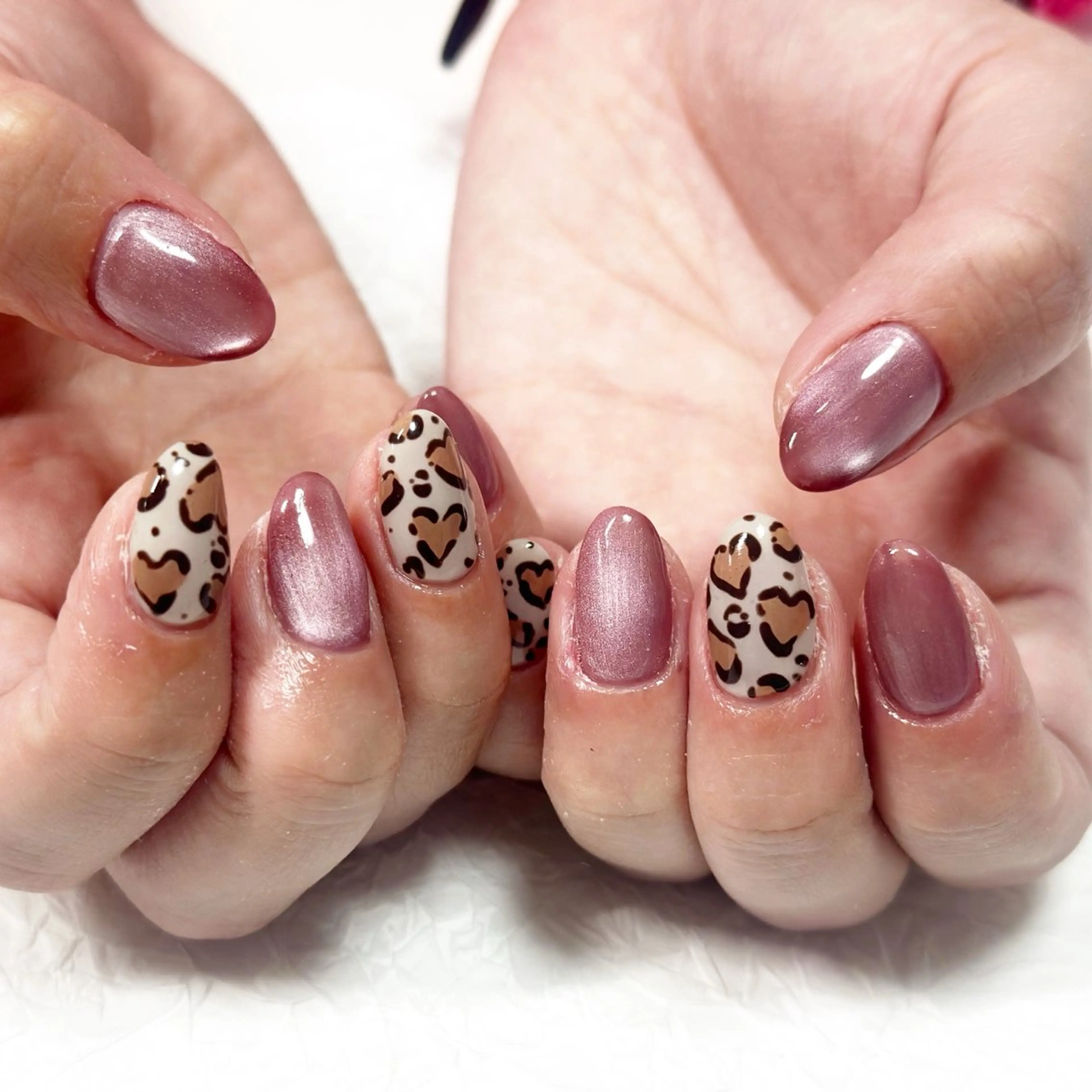 ネイル アニマル柄 マグネットネイル 冬ネイル ♡Nailist yui♡のネイルデザイン