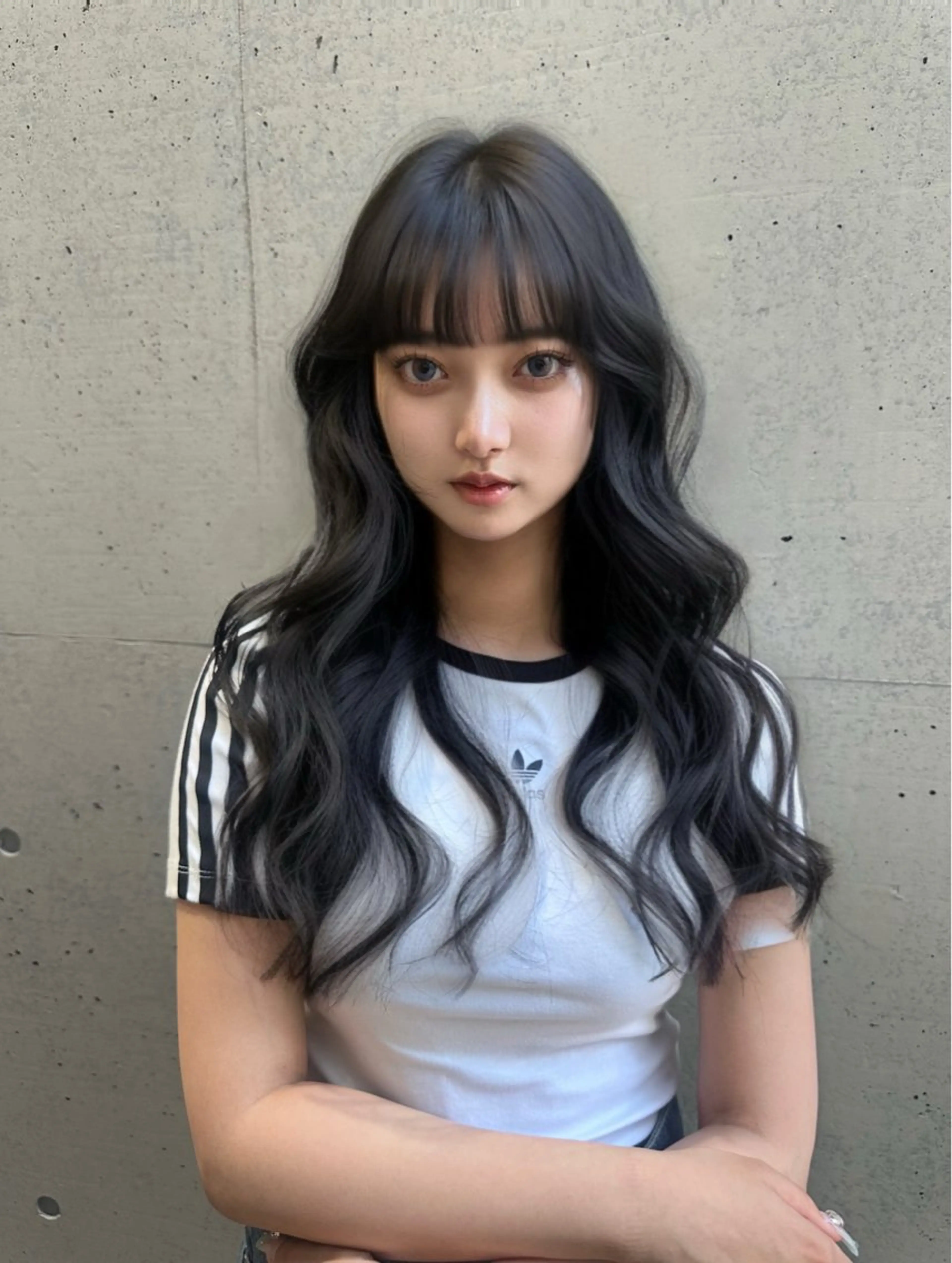 ロング 中嶋蓮 透明感カラー韓国ヘアのヘアスタイル