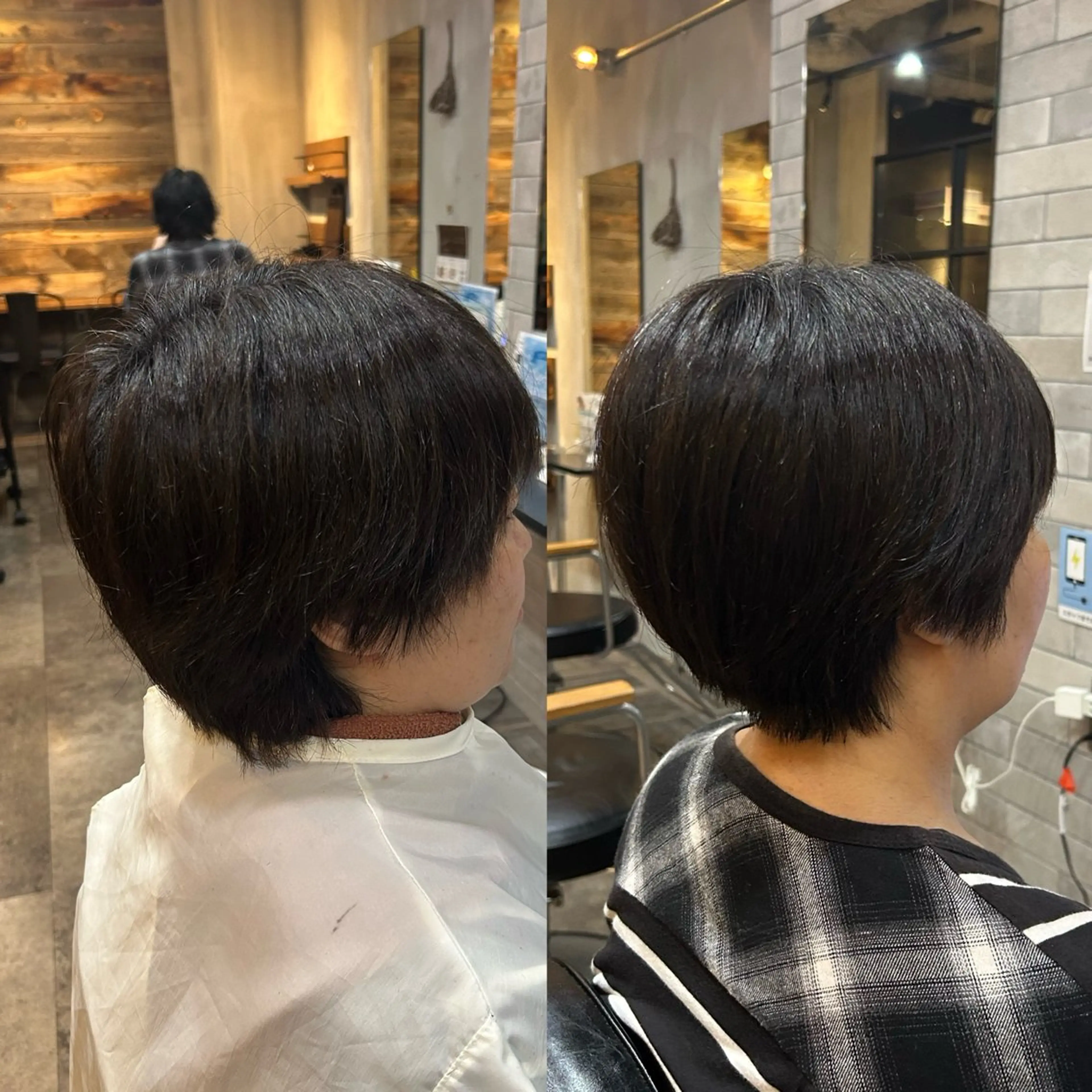 ショート ショートヘア lafith hair Glanz 桂所属・かじももな｜縮毛矯正 ｜透明感カラーのヘアスタイル