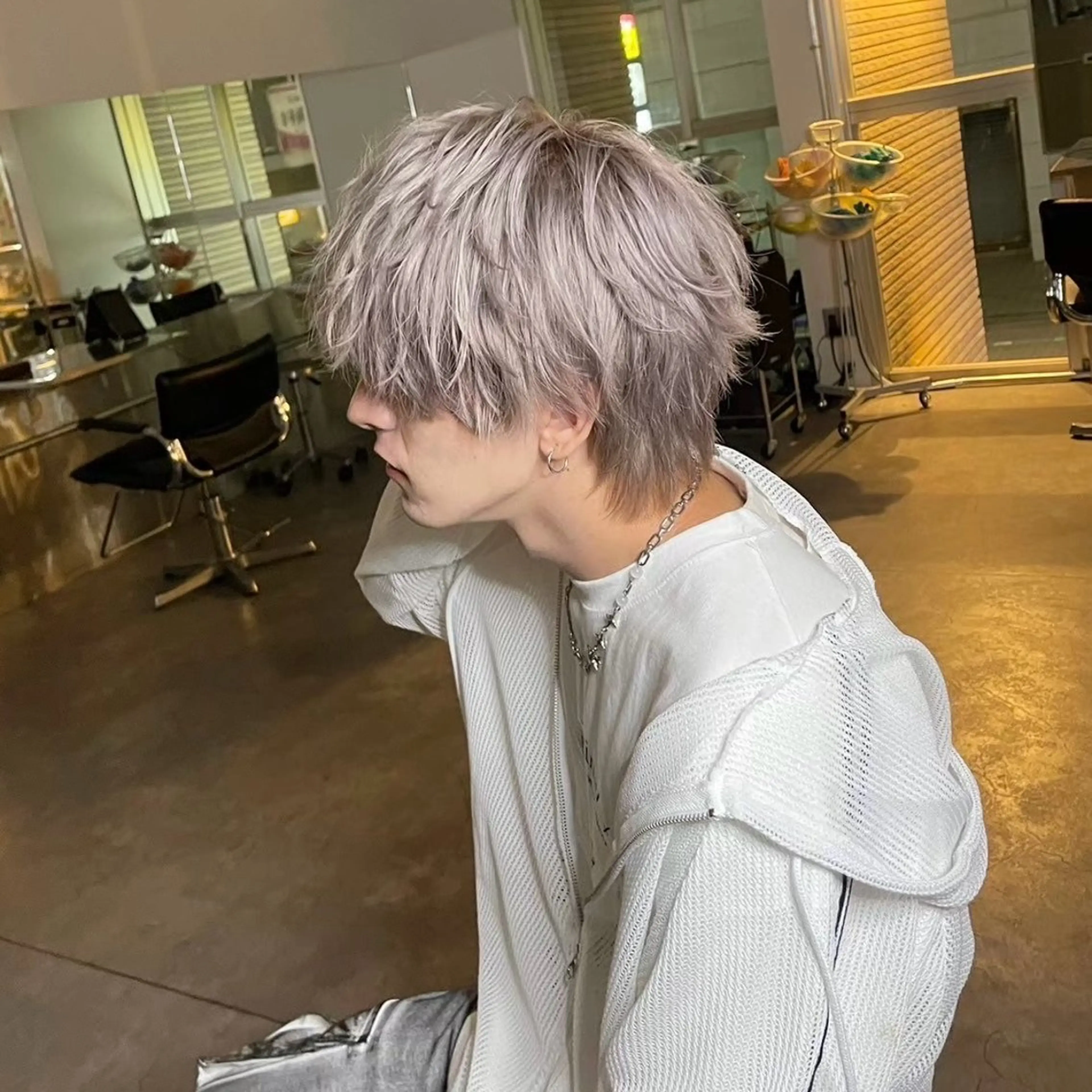 カラー メンズ カット ヘアカラー メンズカット/ ハイトーン/琉輝のヘアスタイル