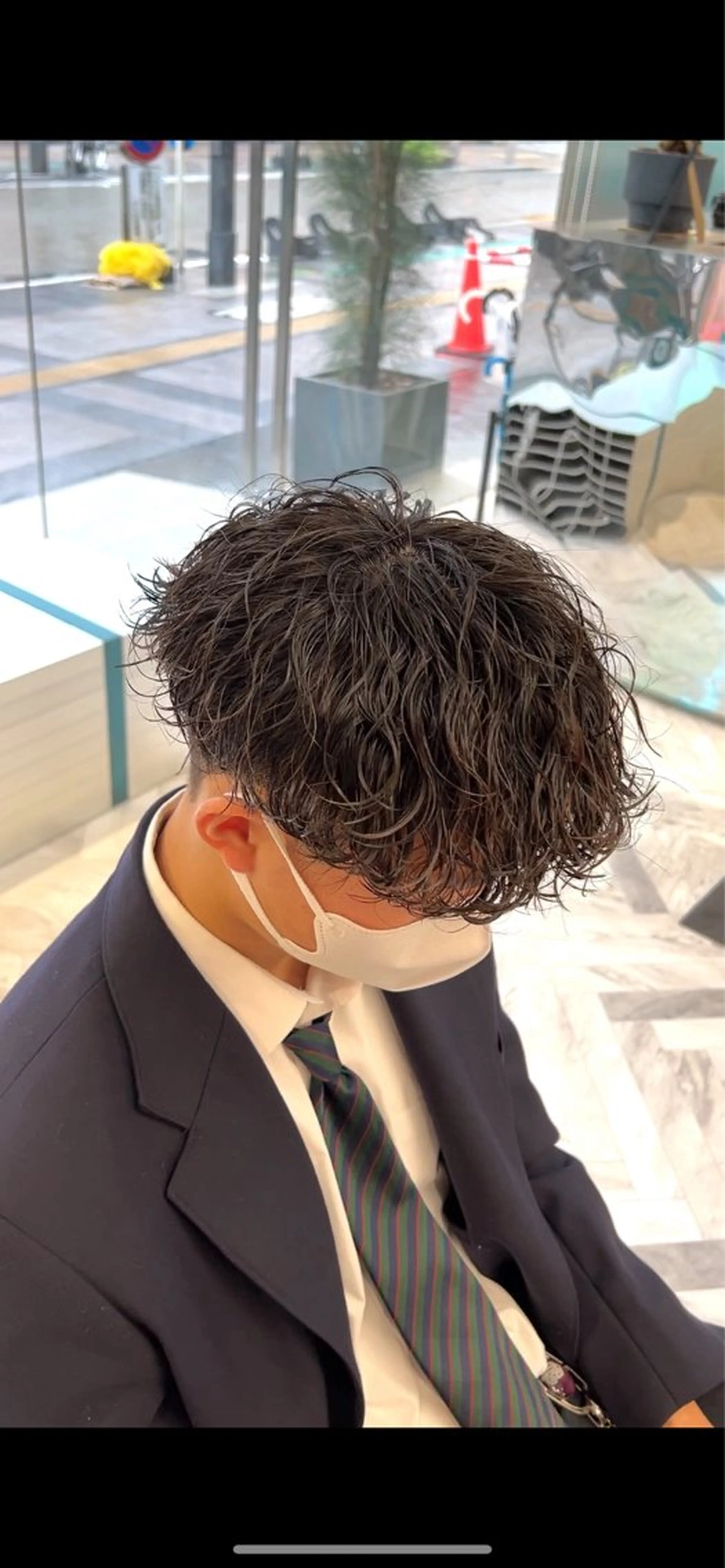 【✨ミニモ限定価格✨】　　　　　　　　　　　　　　　　　　　メンズカット+波巻きパーマ🌀の写真