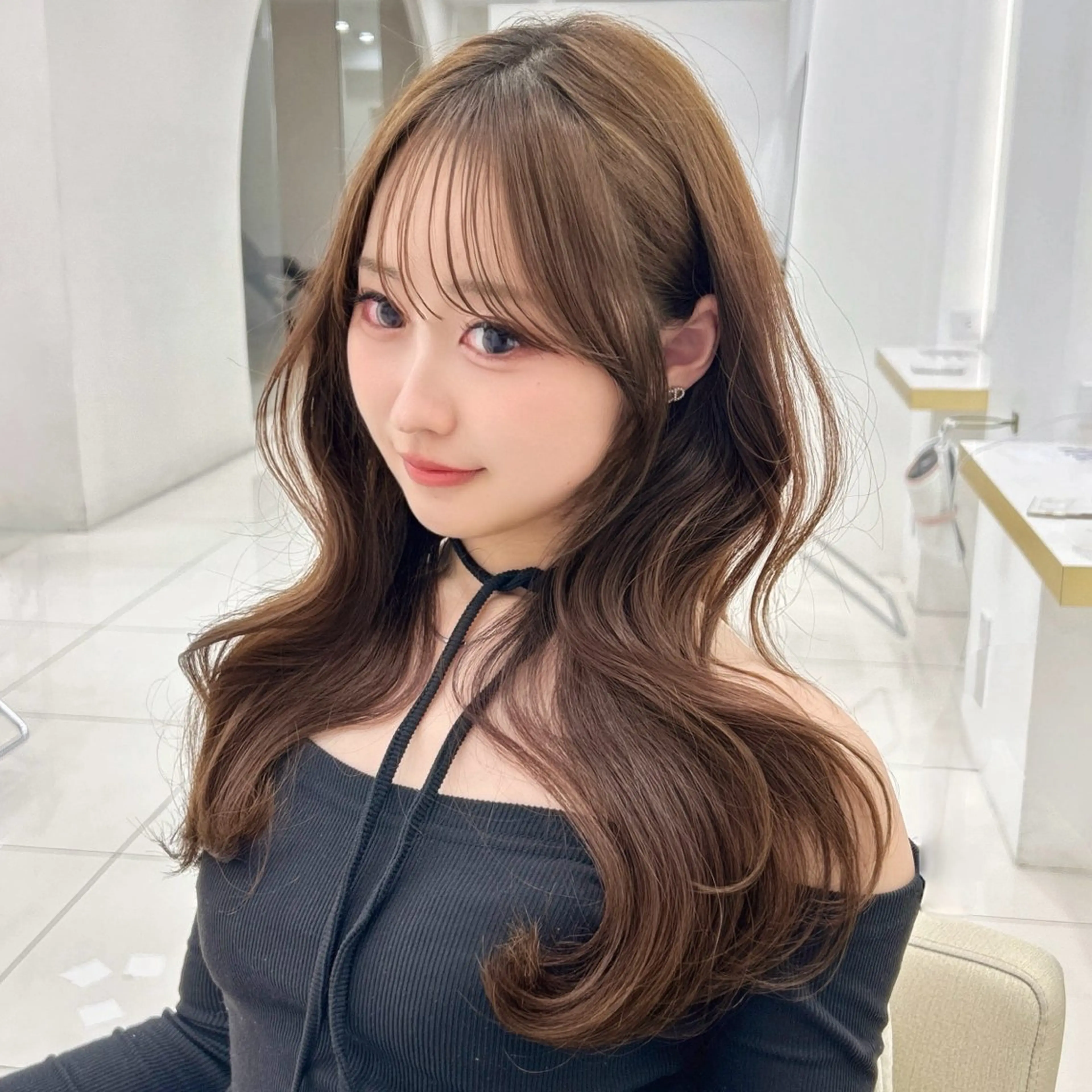 ロング 韓国顔まわり/前髪 /レイヤー/いつきのヘアスタイル