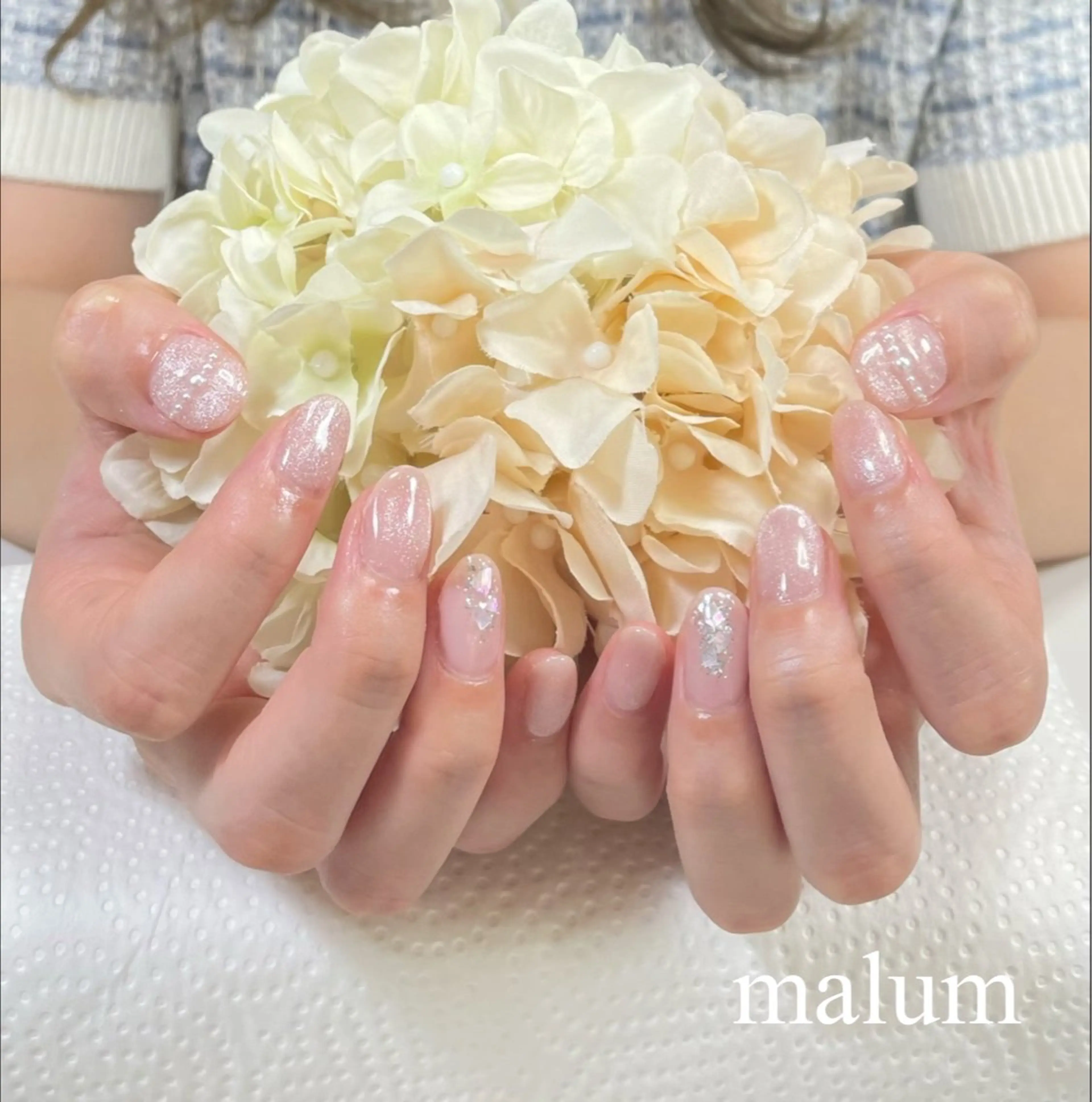 ネイル ブライダルネイル ハンドネイル malum nailのネイルデザイン