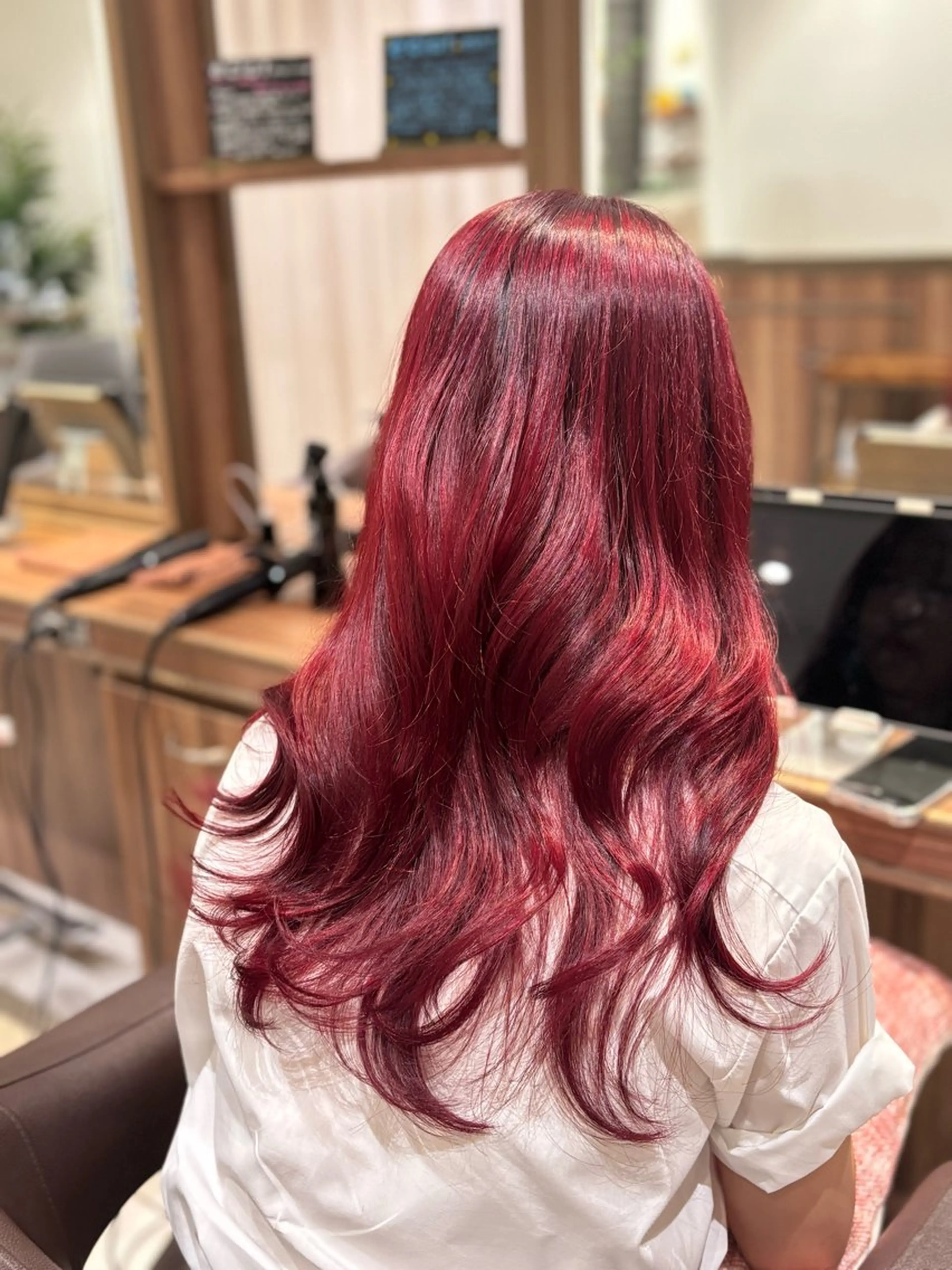 ロング カラー ツヤ髪縮毛矯正💫/ ハイトーン/あゆみのヘアスタイル