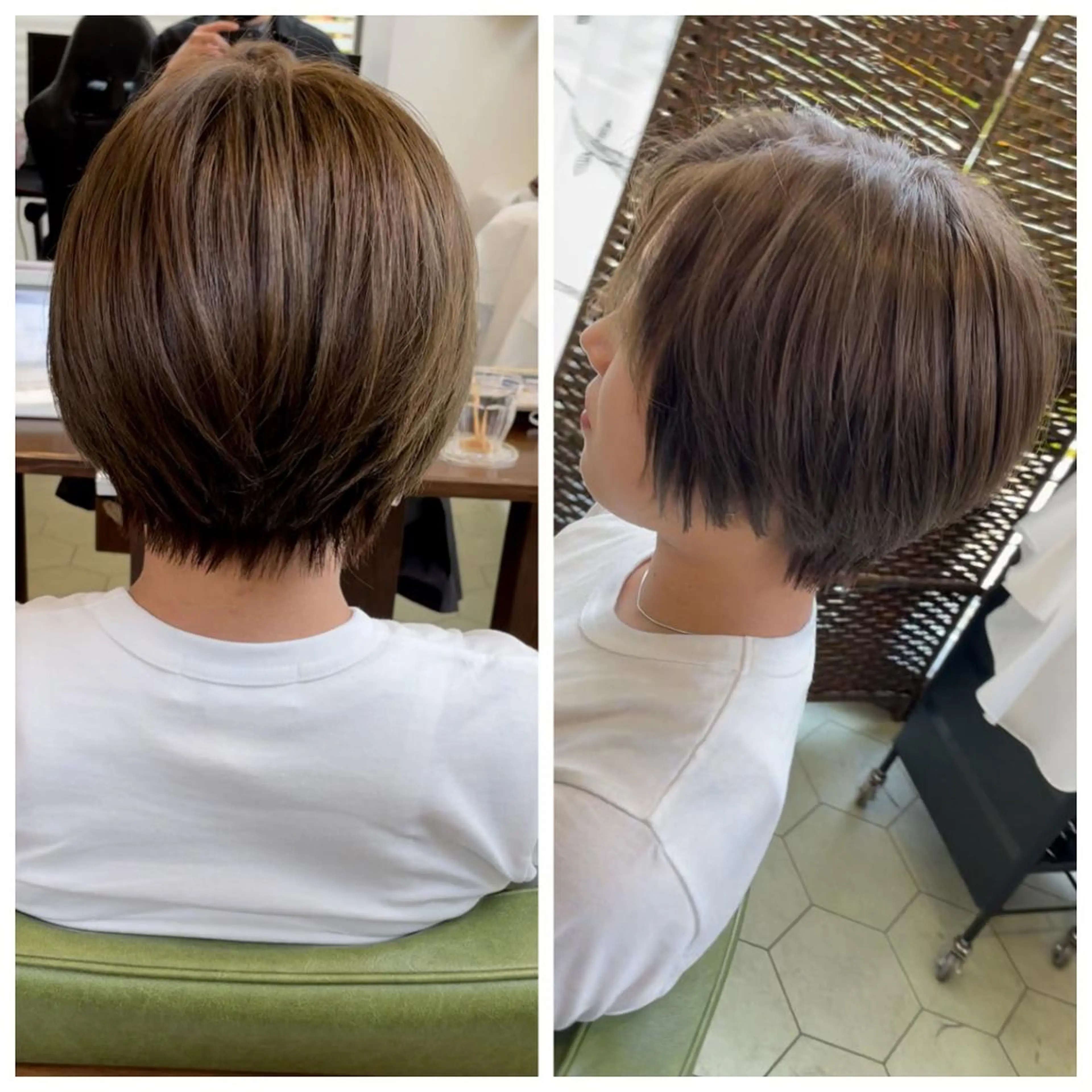 ショート カラー ベージュカラー ブリーチ ブリーチなしカラー オリーブベージュ カット ヘアカラー トリートメント share salon　SCENA所属・堤太志 メンズパーマ特化のヘアスタイル