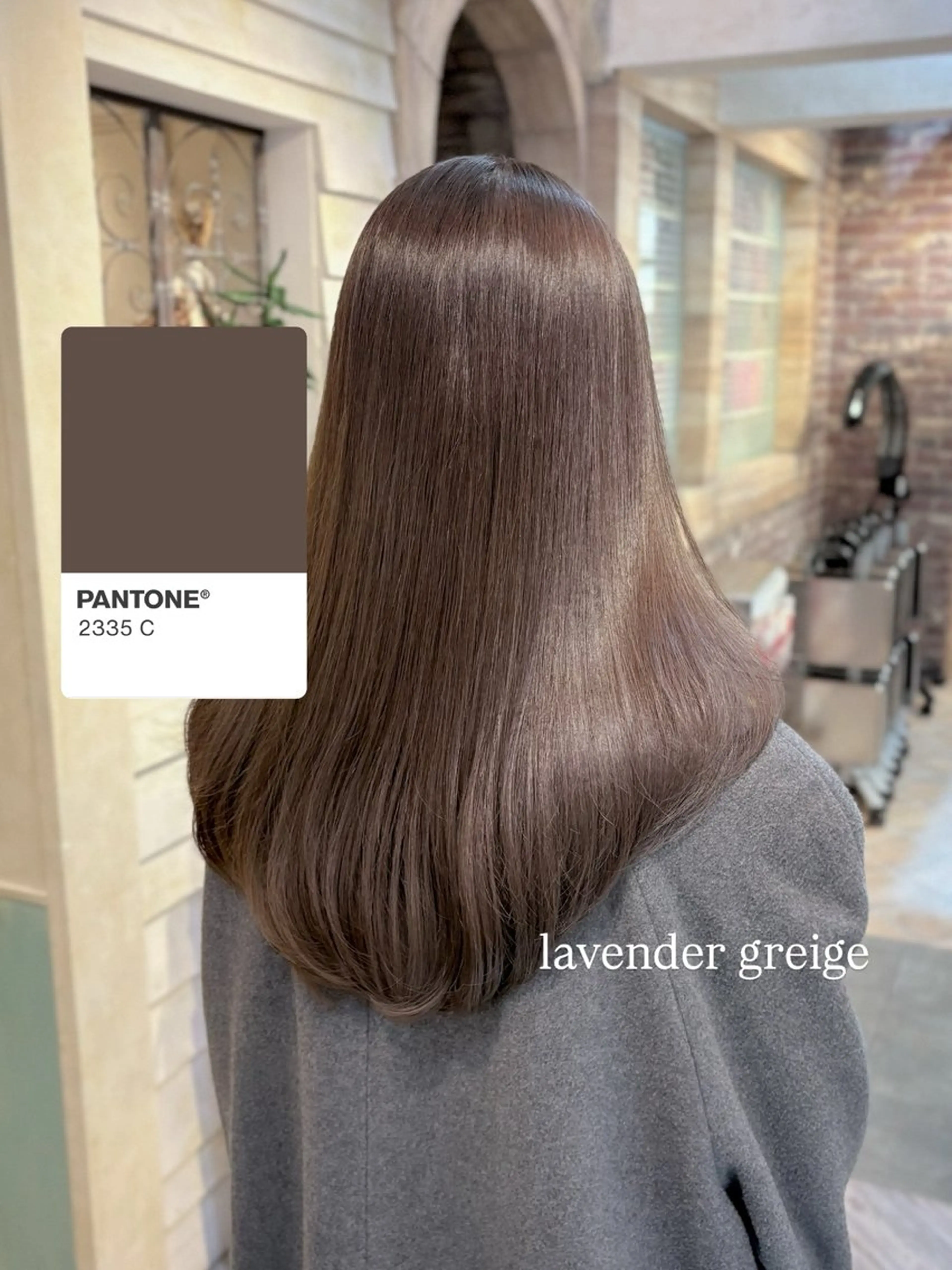 ロング カラー カット ヘアカラー トリートメント グレージュ|くすみ× 透明感|kazutoのヘアスタイル