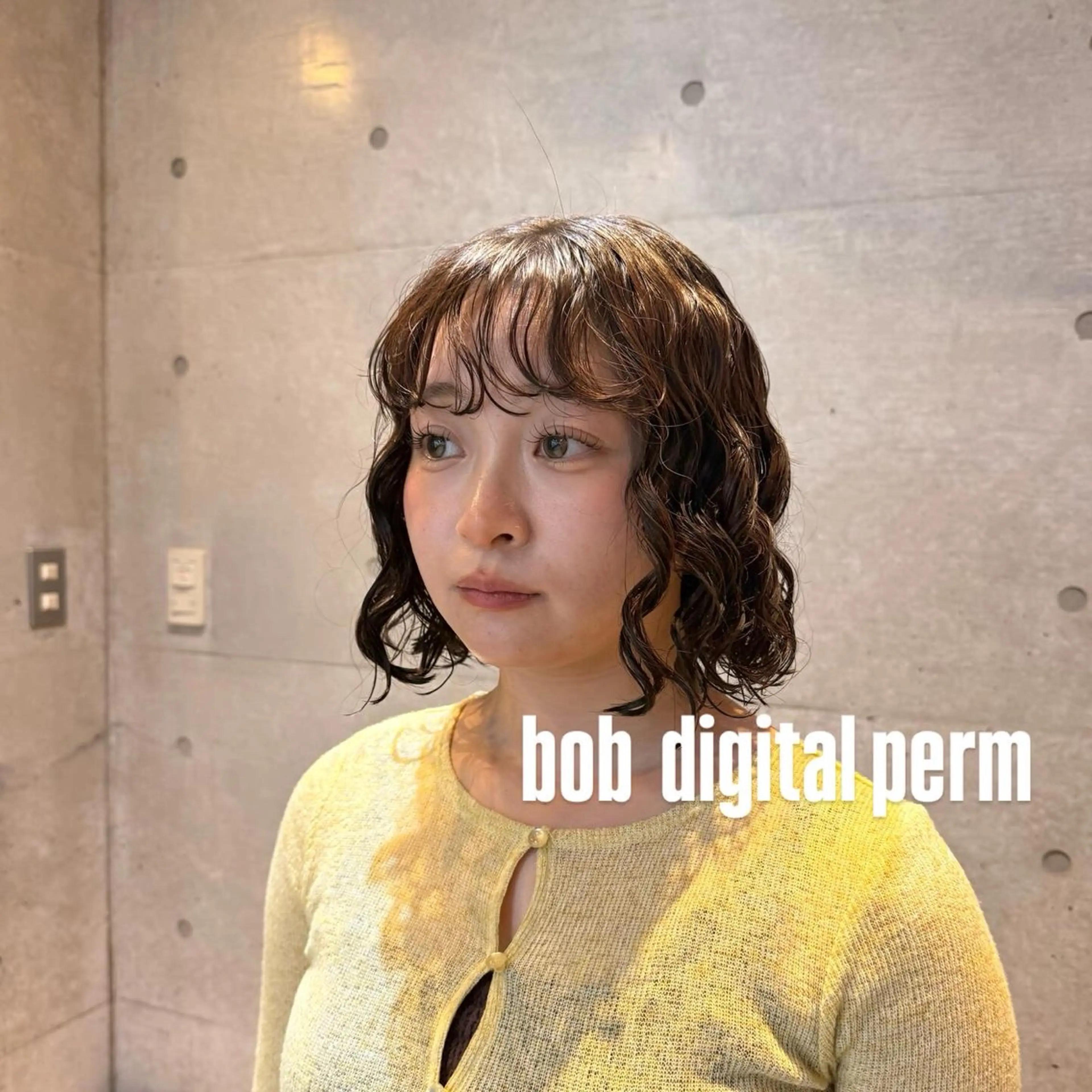 ミディアム カット パーマ トリートメント スパイラルパーマ/ ウェーブパーマ/神野のヘアスタイル