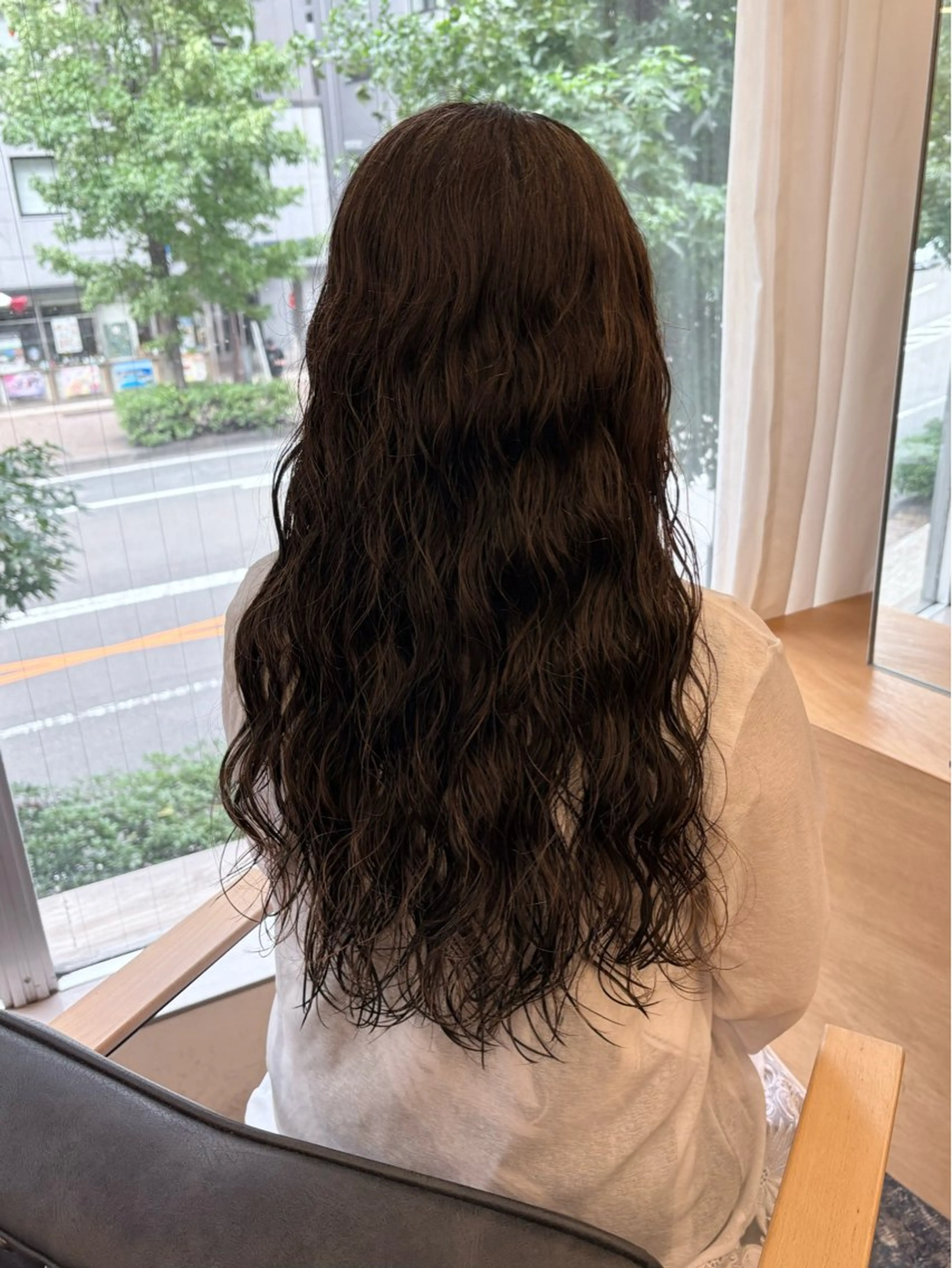 ロング パーマ カット パーマ karin🌛ボブ／ 透明感たっぷりカラーのヘアスタイル