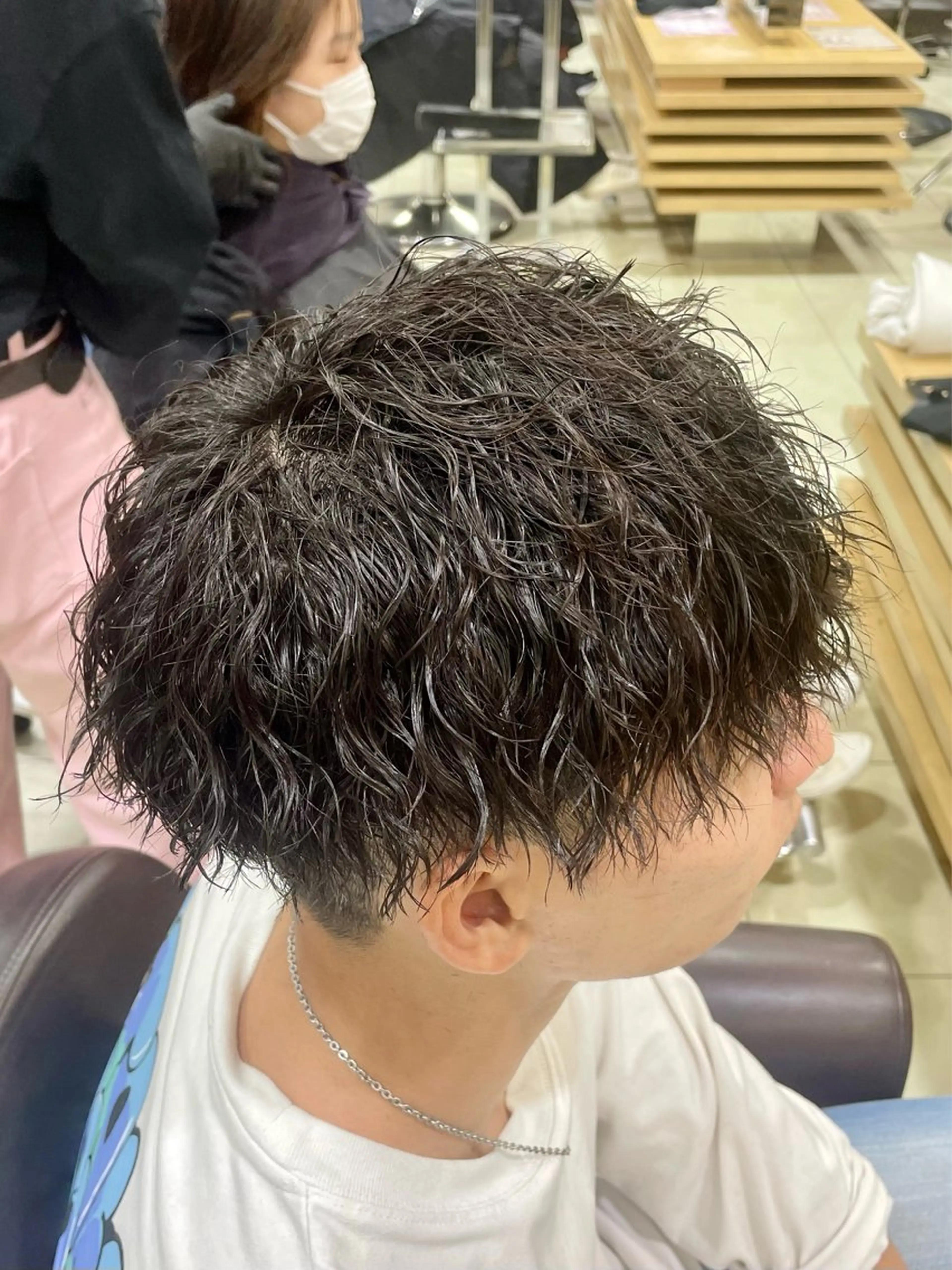 パーマ メンズ カット パーマ 韓国レイヤー/センタ ーパート/坂本翔のヘアスタイル