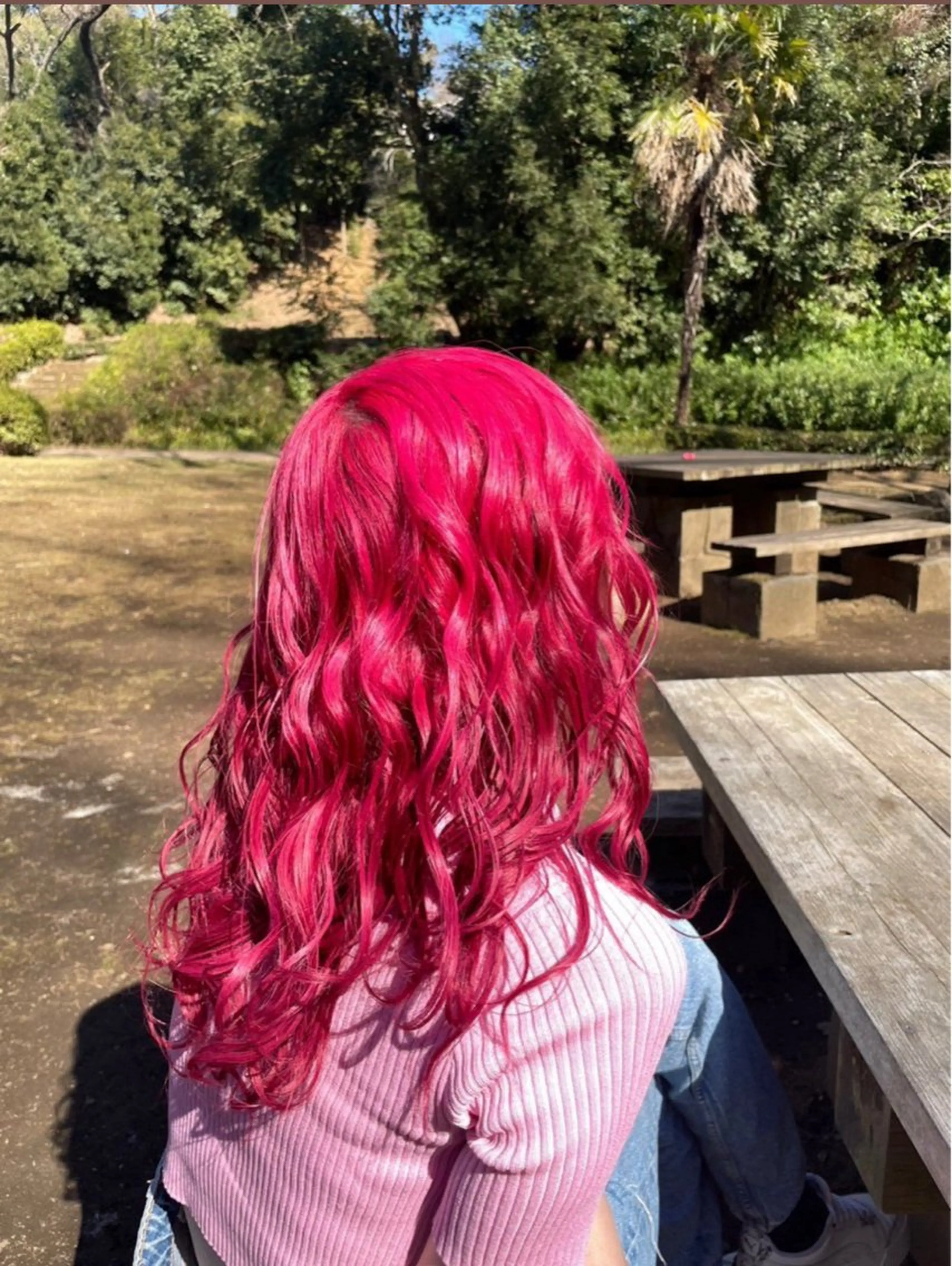 ロング カラー ピンクカラー ヘアカラー ブレンバイドット所属・ニュアンスカラー/ 🫧レミ(坊主)のヘアスタイル