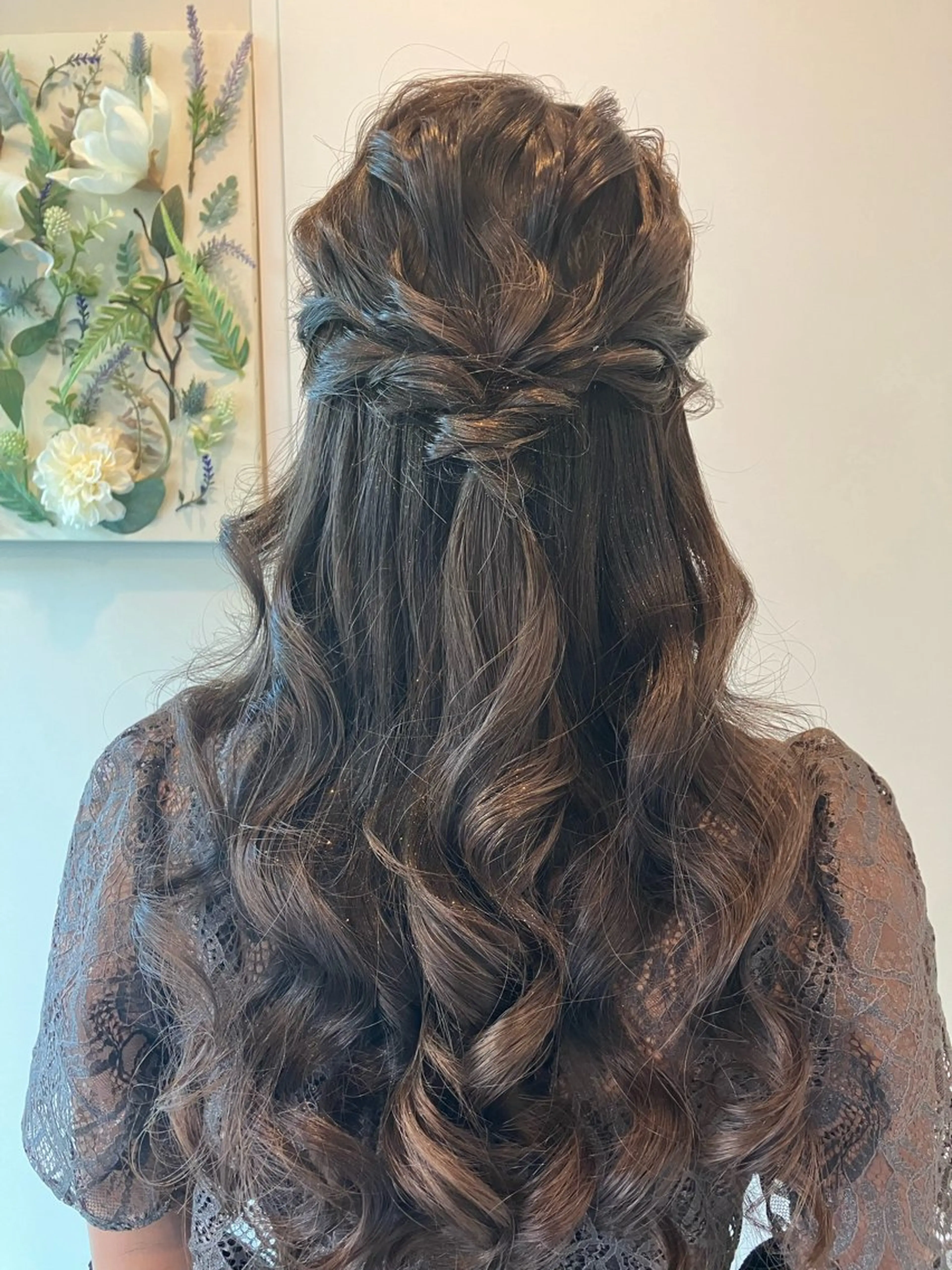 ヘアアレンジ ハーフアップ Hair&Make Nahoのマツエク・マツパデザイン