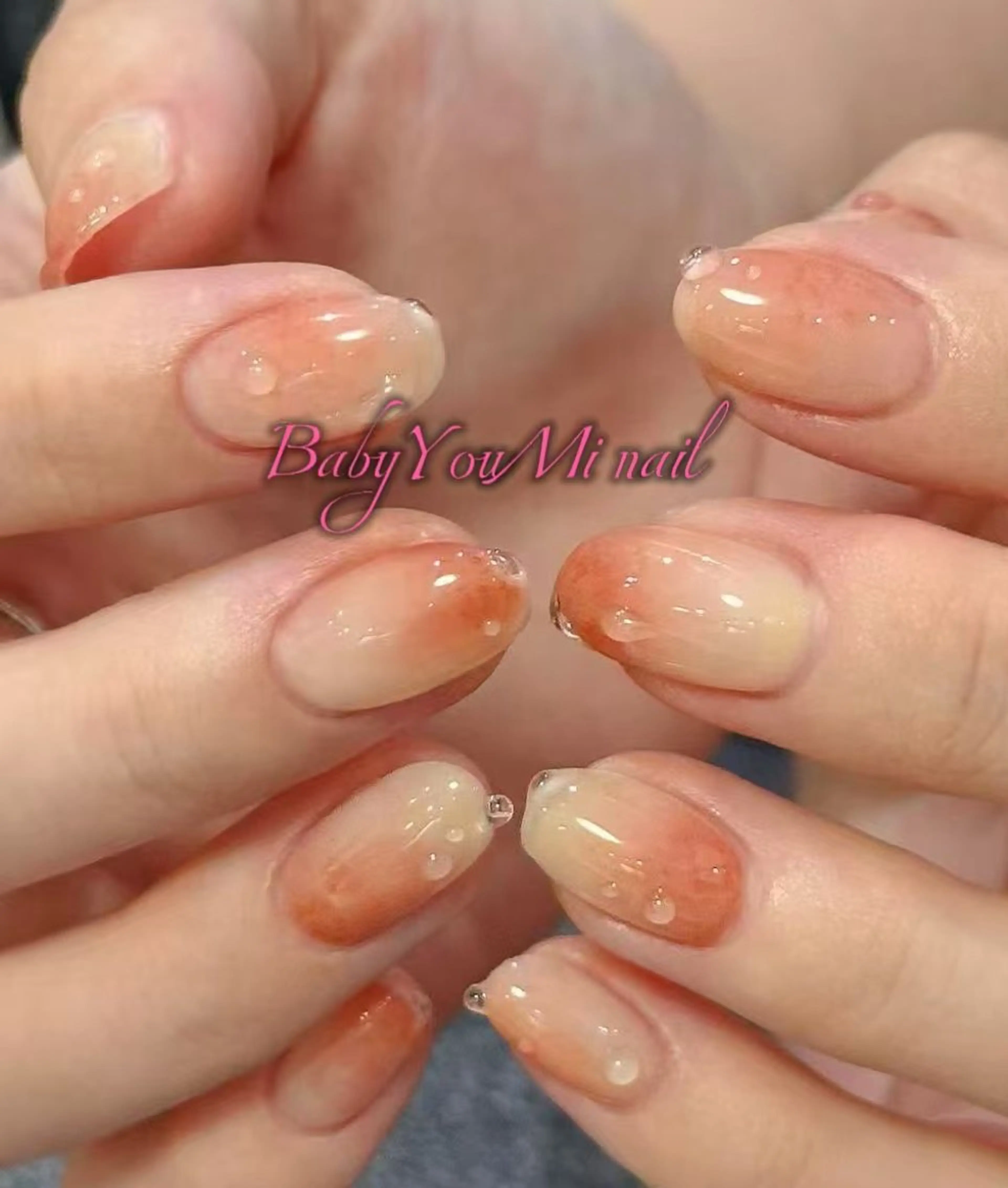 ネイル オーロラネイル フラワーネイル フットネイル フレンチネイル ジェルネイル ハンドネイル BabyYouMi ねねのネイルデザイン