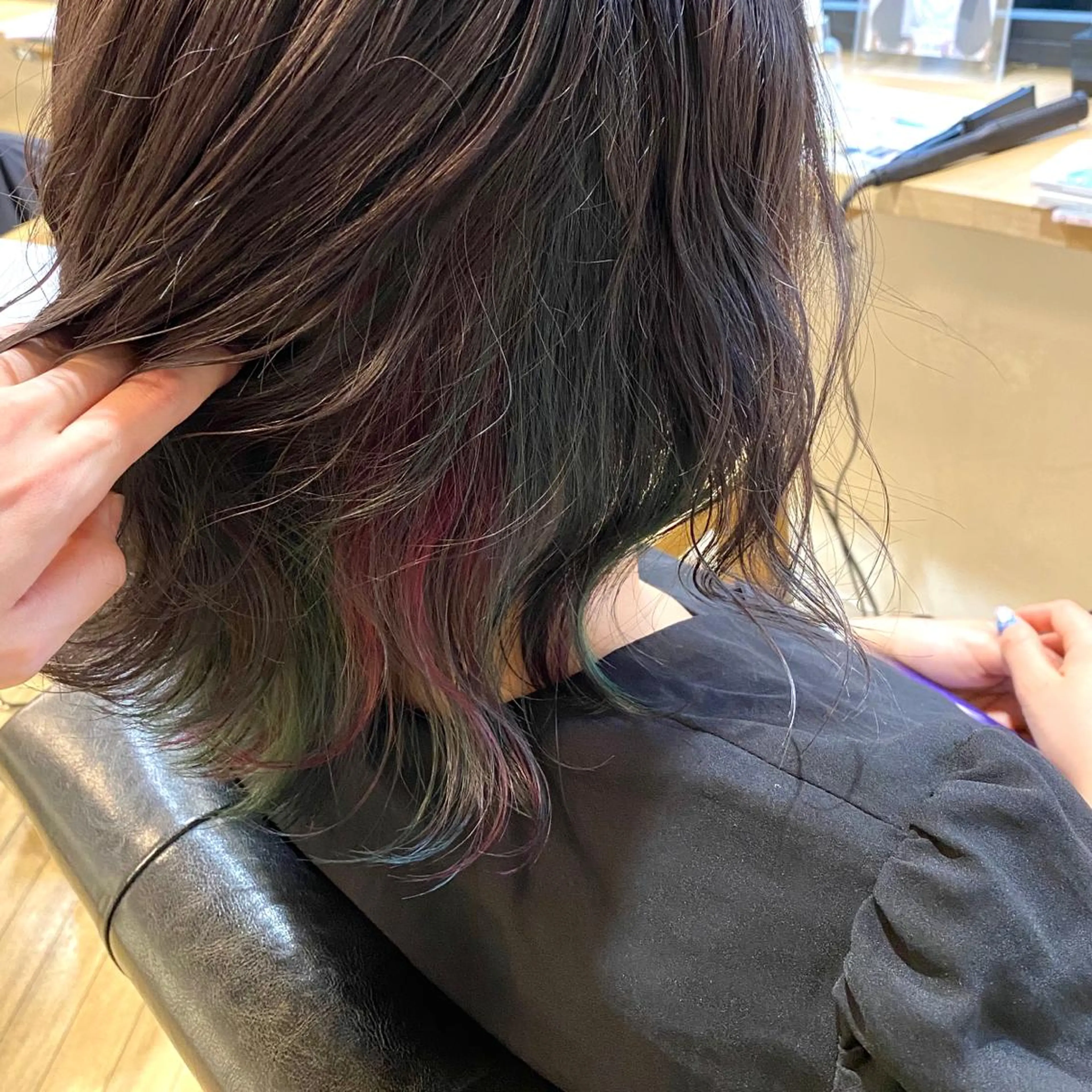 ミディアム カラー 艶カラー/韓国顔周り 🎀mamiのヘアスタイル
