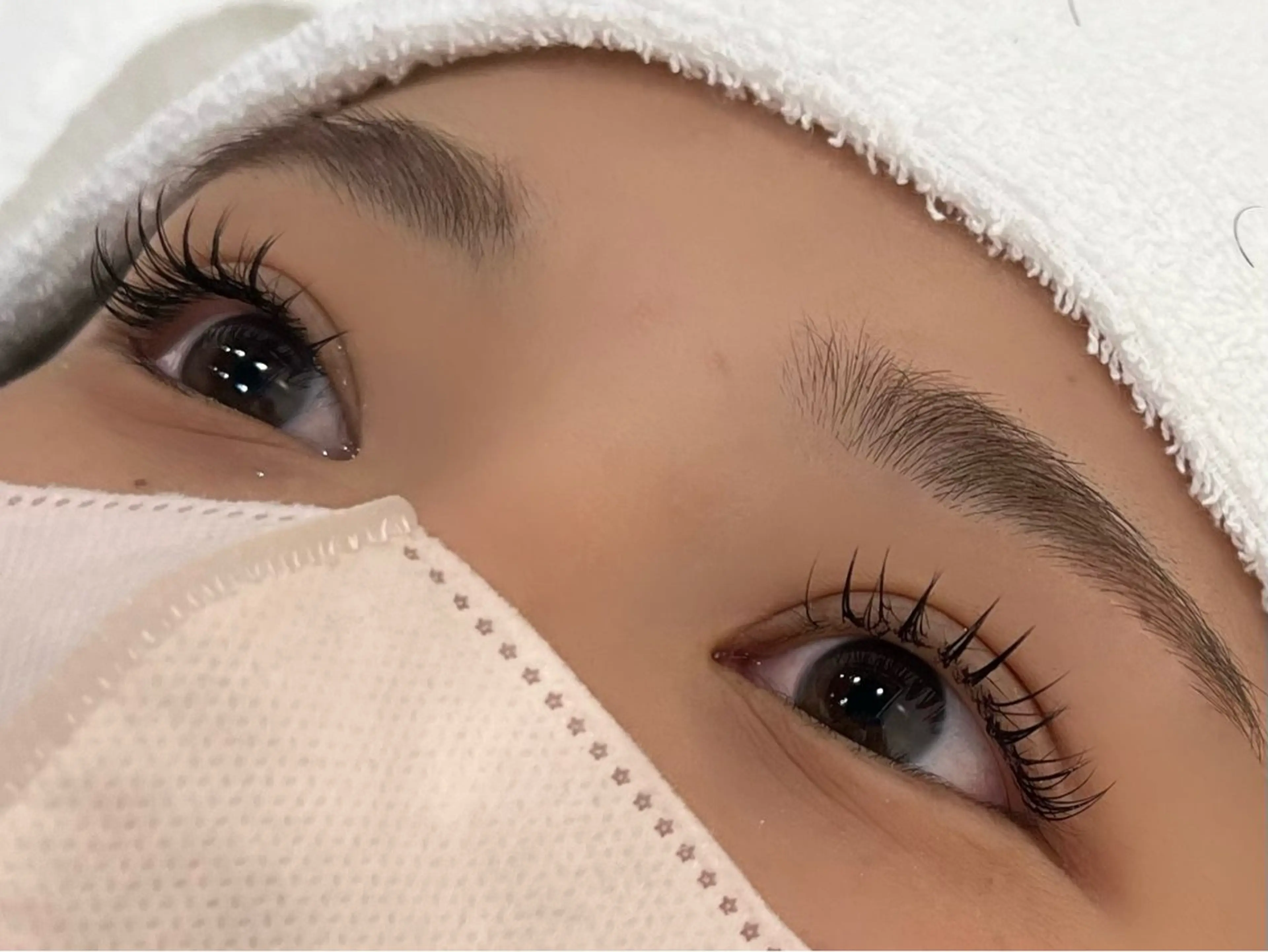 マツエク・マツパ 韓国風顔まわり/ベー ジュ/マツエク♡美咲のヘアスタイル