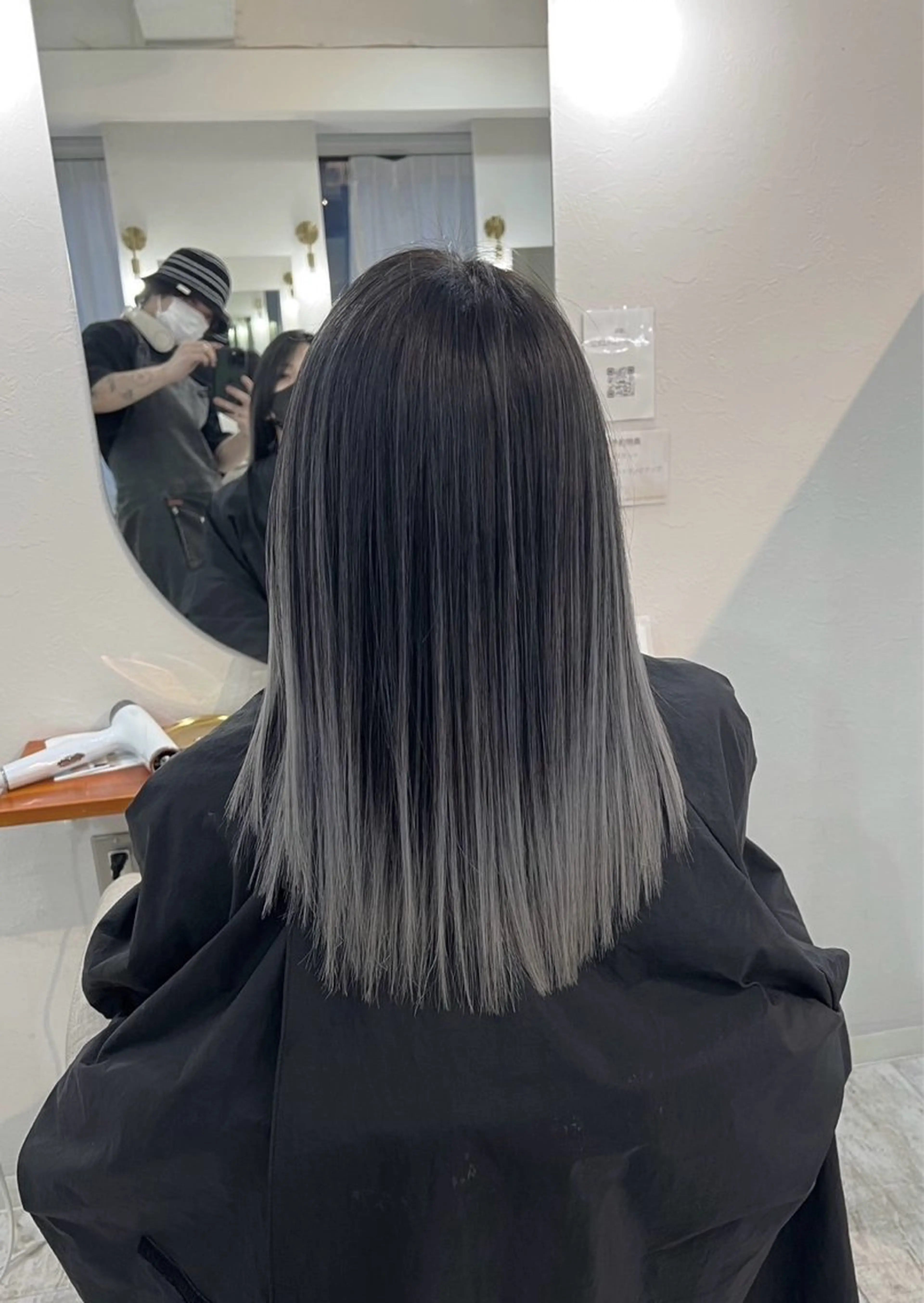 ミディアム カラー バレイヤージュ グレージュ レイヤーカット カット ヘアカラー トリートメント ROBIN所属・指名数No.1 /NAOYAのヘアスタイル