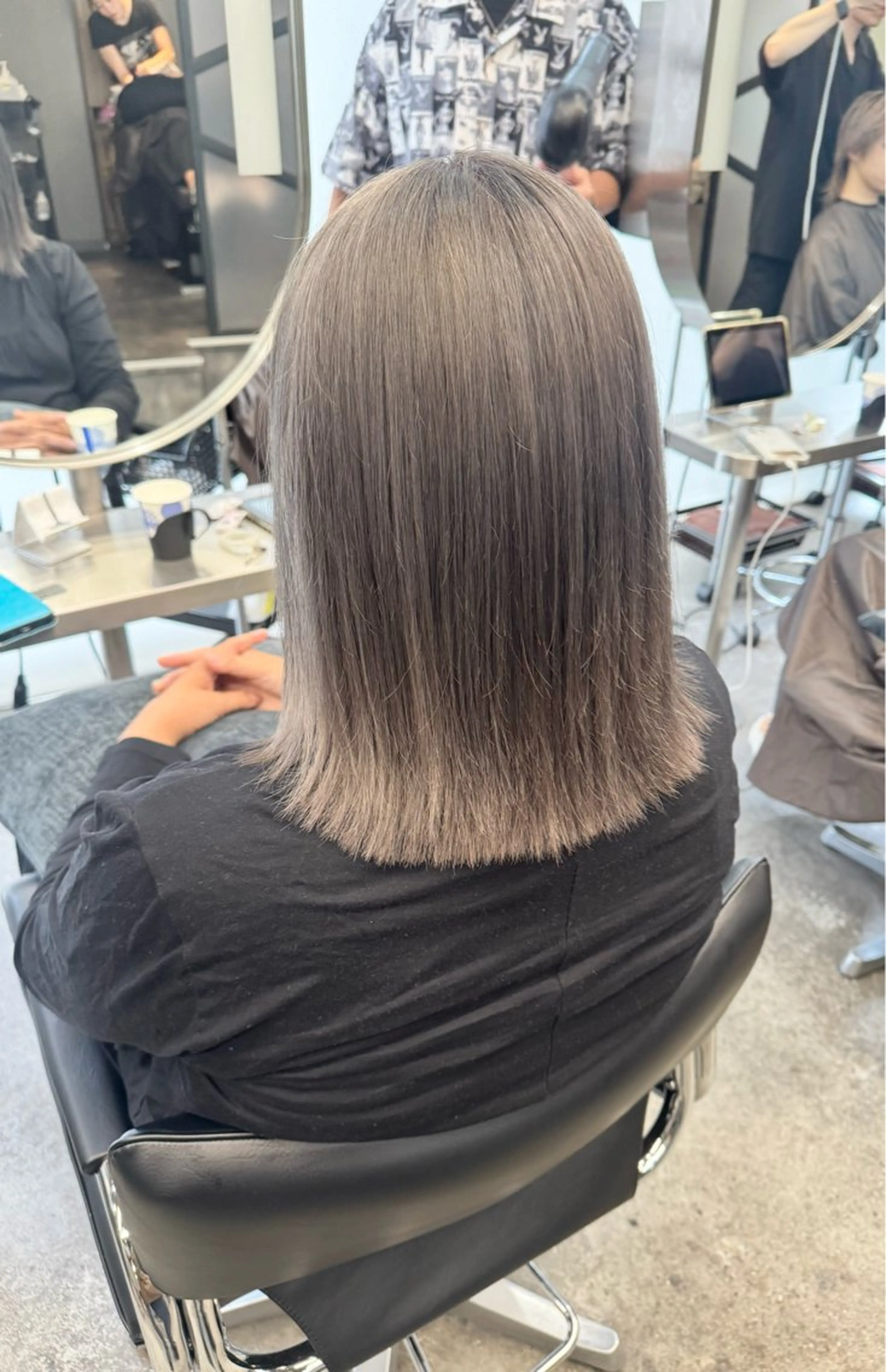 ミディアム カラー ヘアカラー トリートメント ヘアセット 髪質改善＆艶カラー Zina💋池袋のヘアスタイル