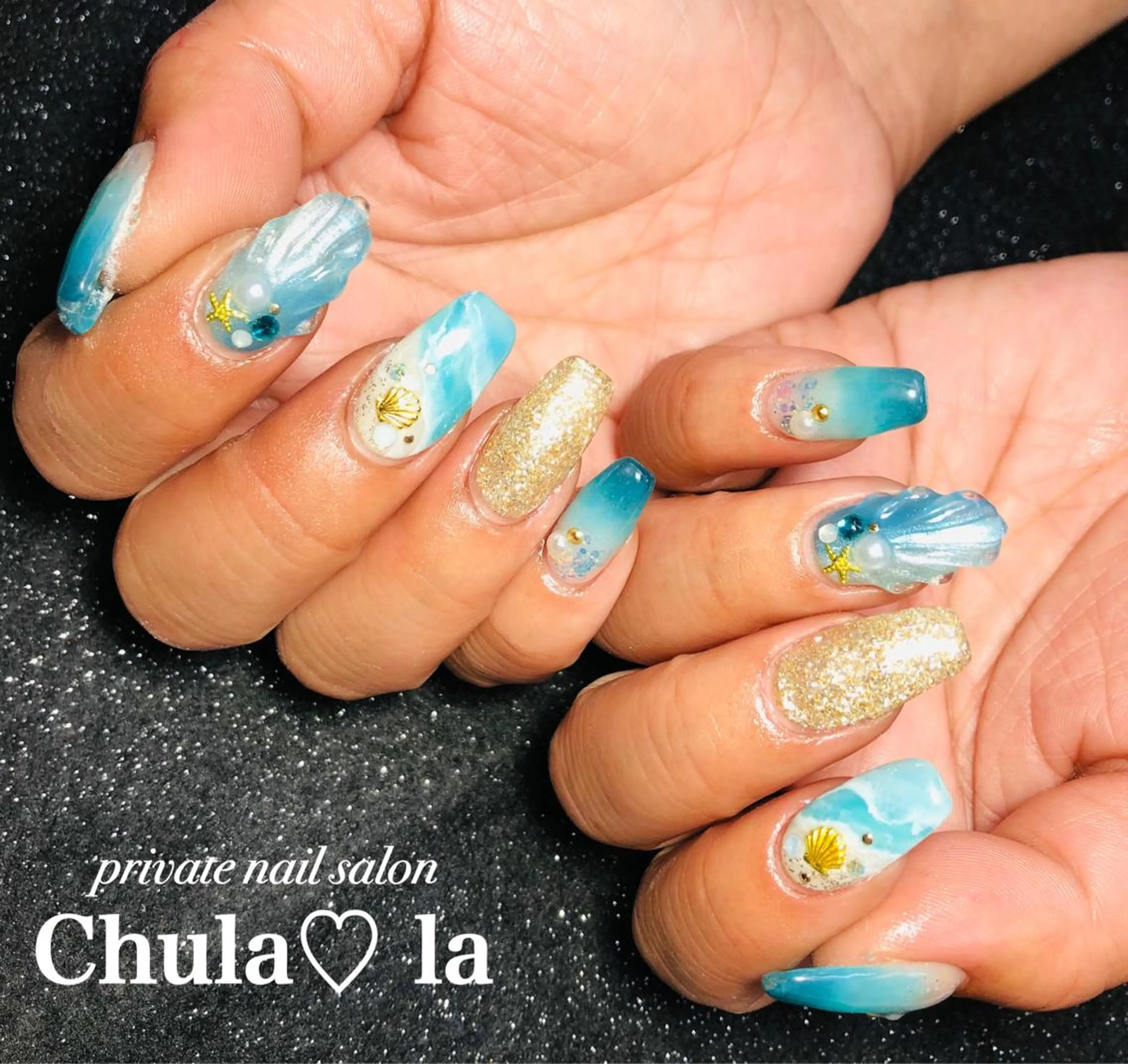 ネイル ラメ(グリッター) ラメグラデーション ワンカラーネイル ハンドネイル Chula♡la 豊見城市高安のネイルデザイン