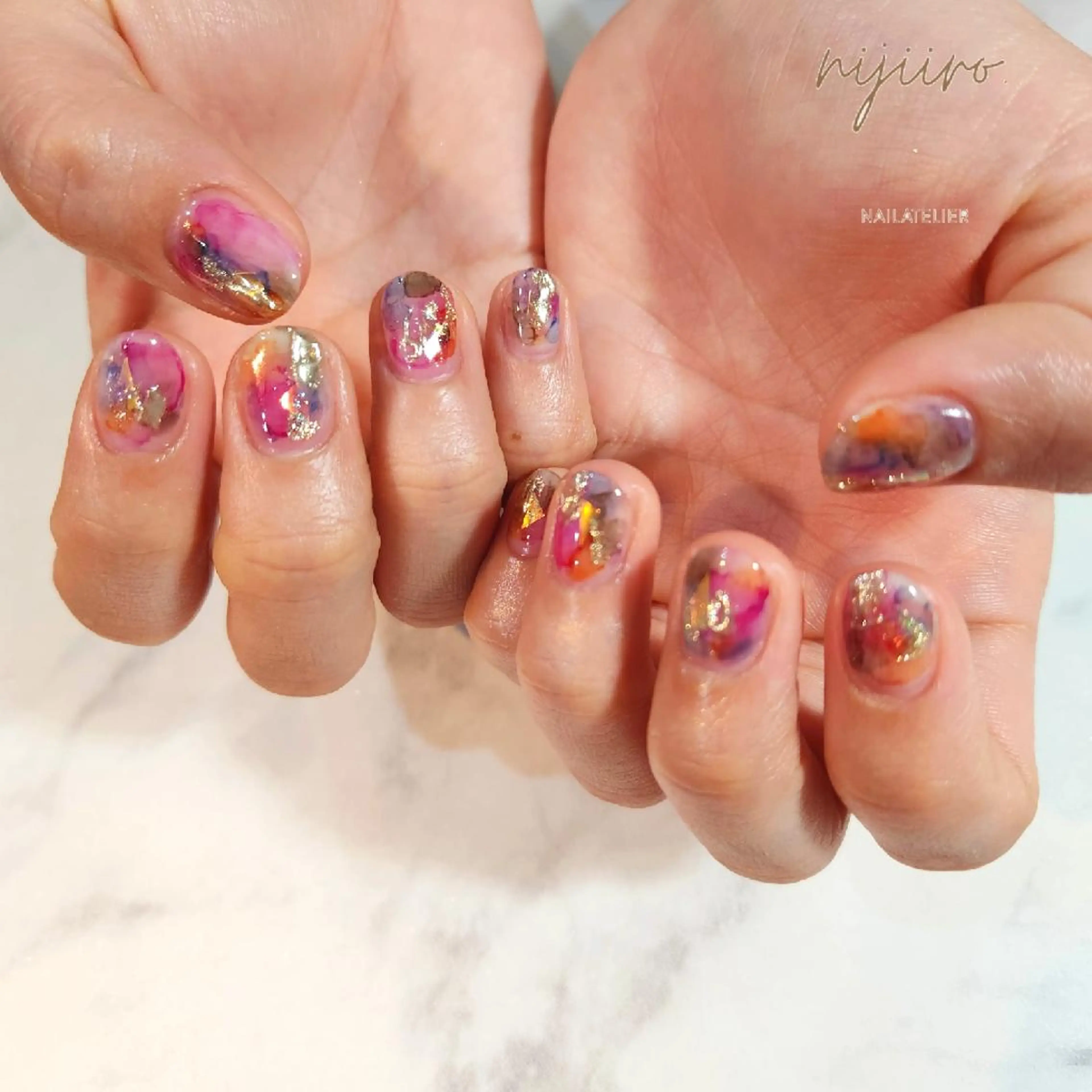 ネイル ハンドネイル nailatelier nijiiro.所属・nijiiro🌈 サトウのネイルデザイン