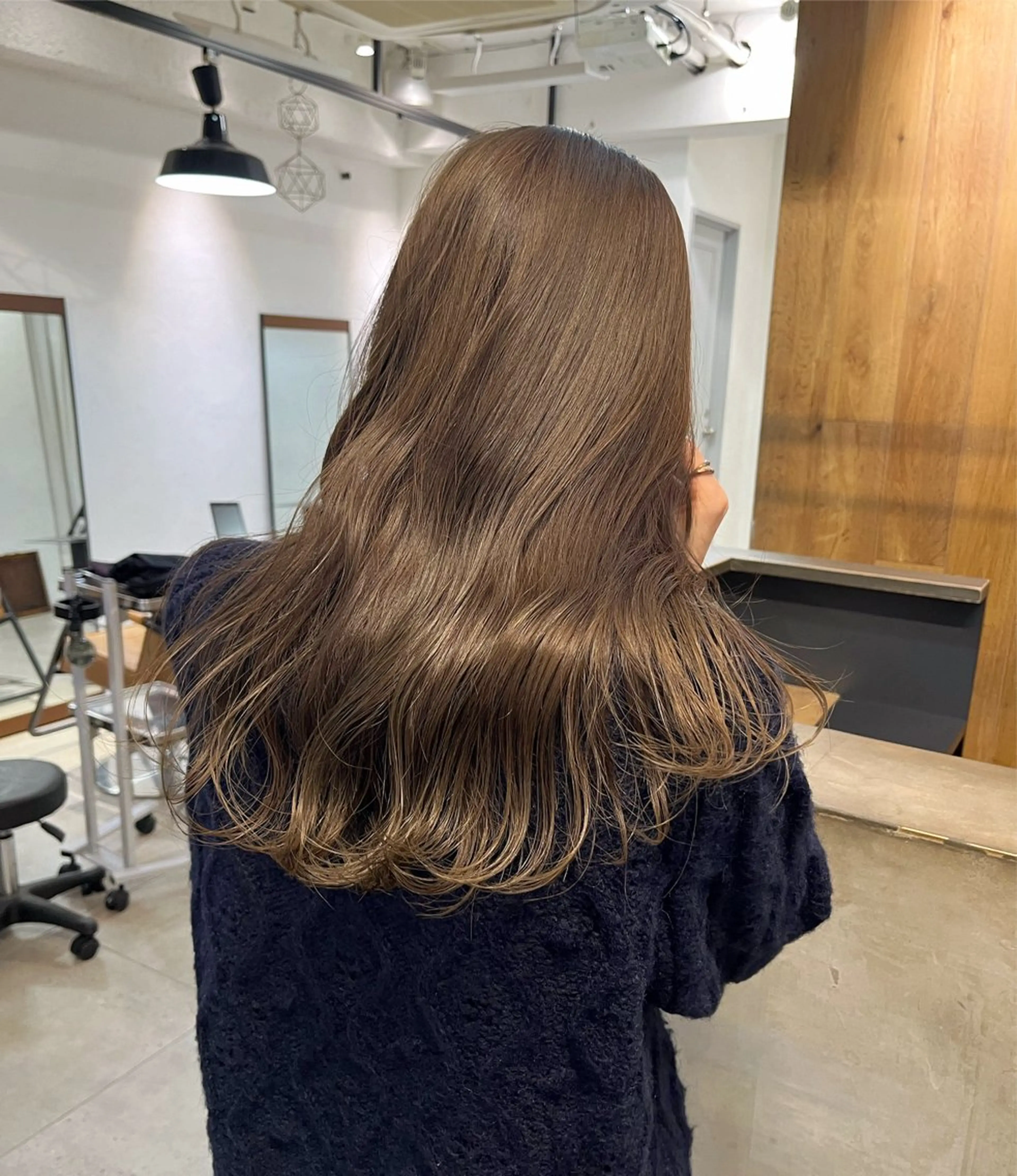 ミディアム カラー カット ヘアカラー トリートメント ヘッドスパ オリーブ/縮毛♡ Natsuno🩰のヘアスタイル