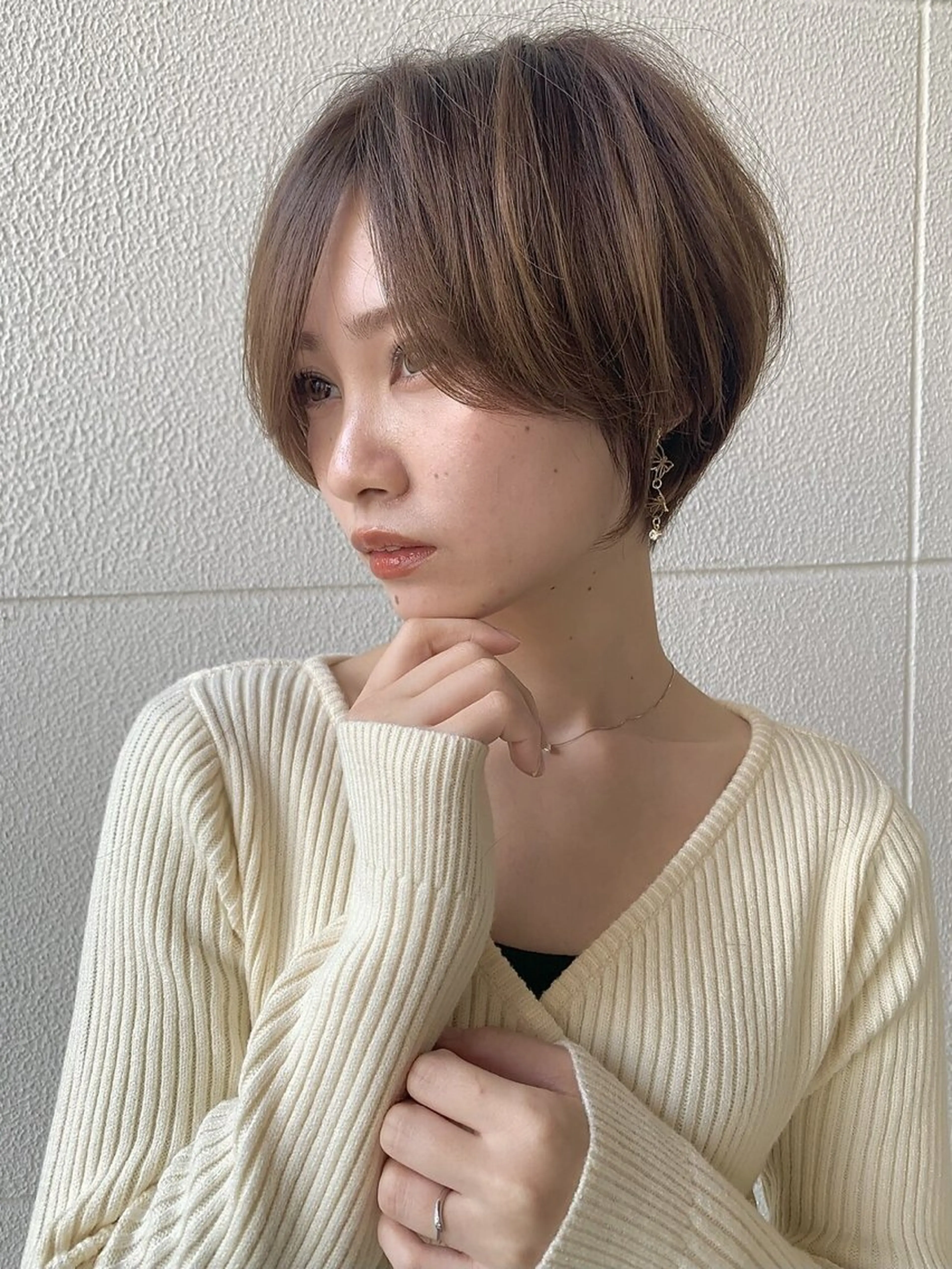 ショート カット ヘアカラー トリートメント Lond Bloom 天神ショート/ボブのヘアスタイル