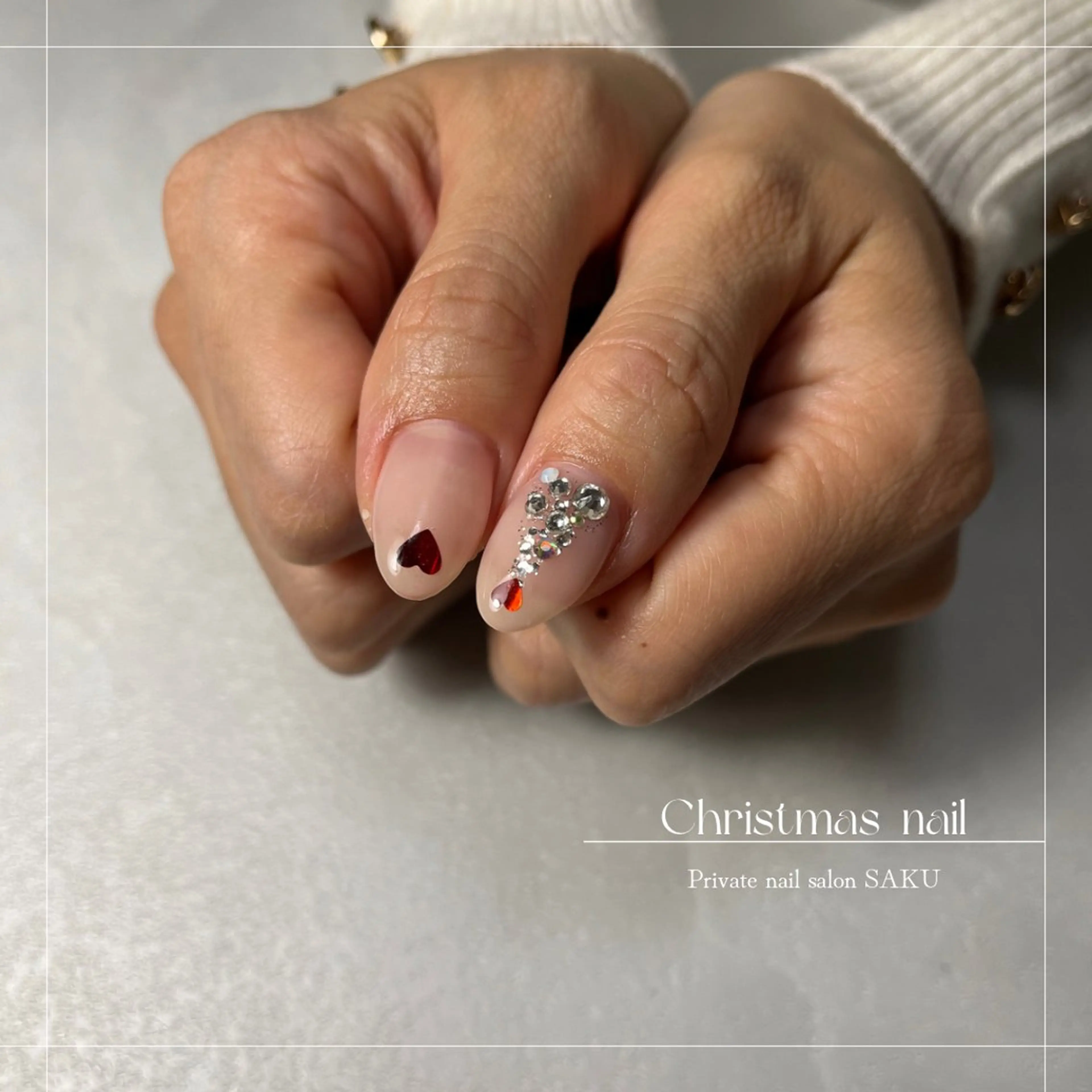 ネイル アートネイル 冬ネイル クリスマス SAKU  nail[サクネイル]所属・SAKU nail 作島茜のネイルデザイン
