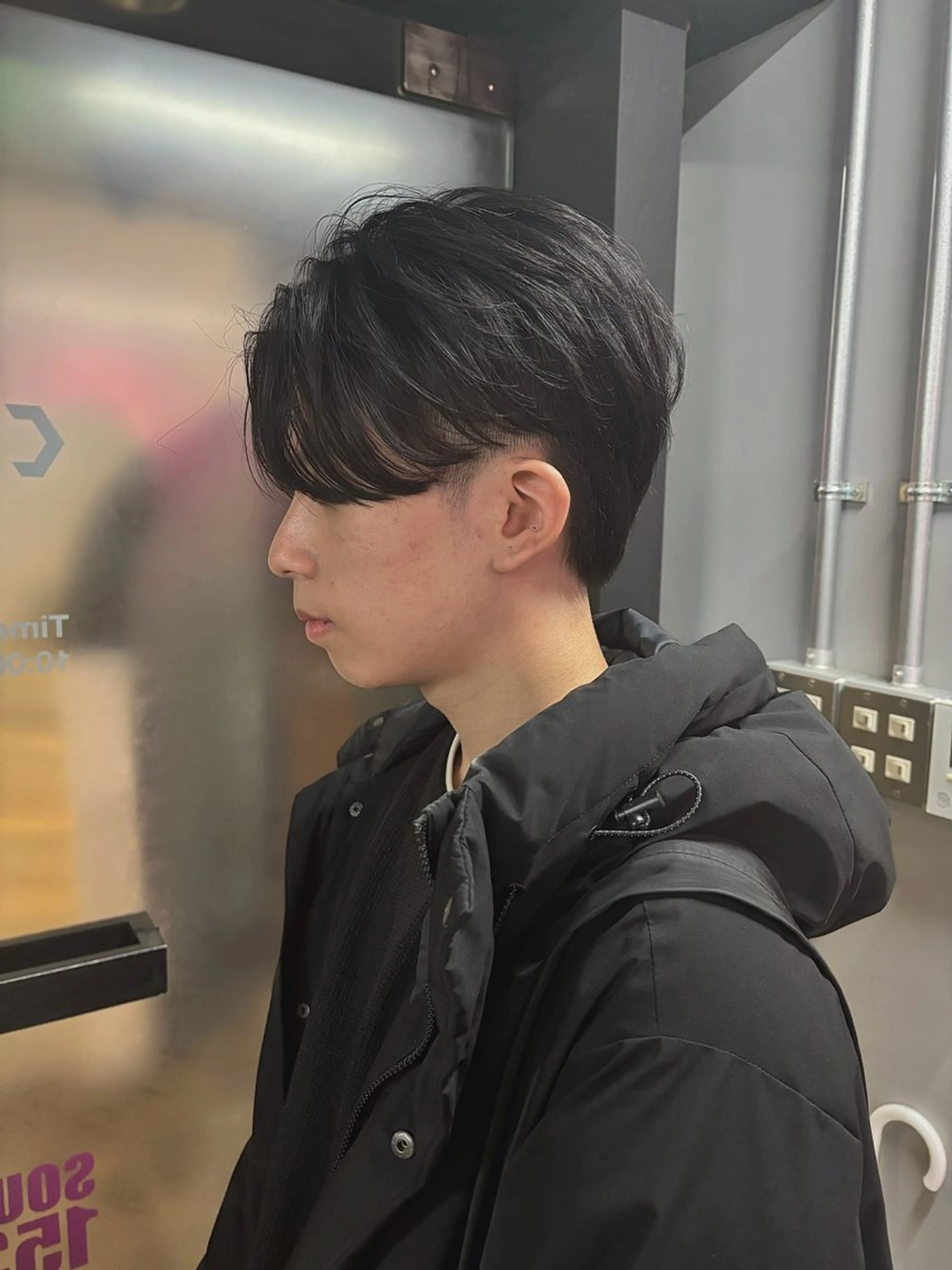 ショート メンズ センターパート カット 札幌パーマ レイヤー/後藤海音のヘアスタイル