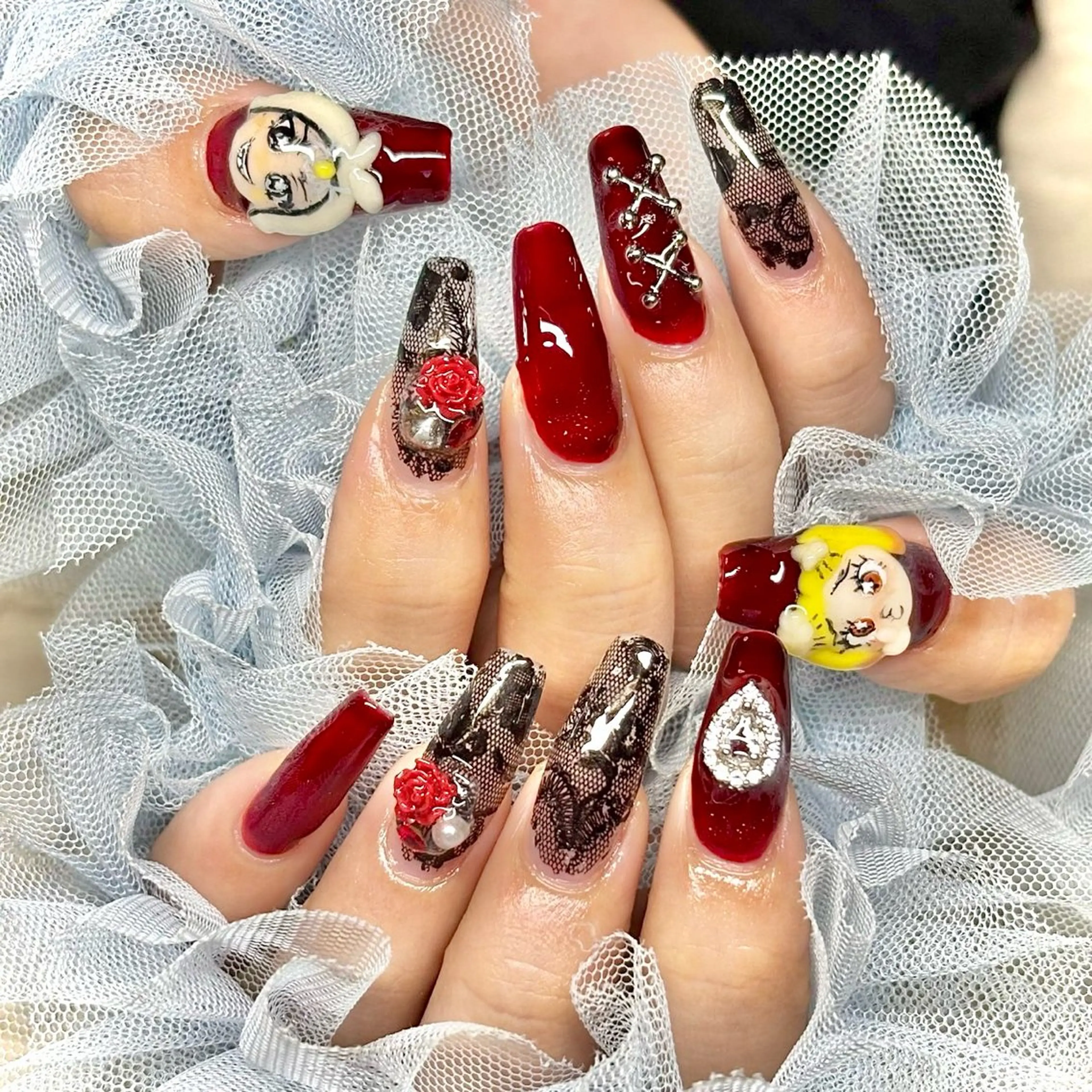 ネイル スカルプネイル 冬ネイル miminon 自宅ネイルサロンのネイルデザイン