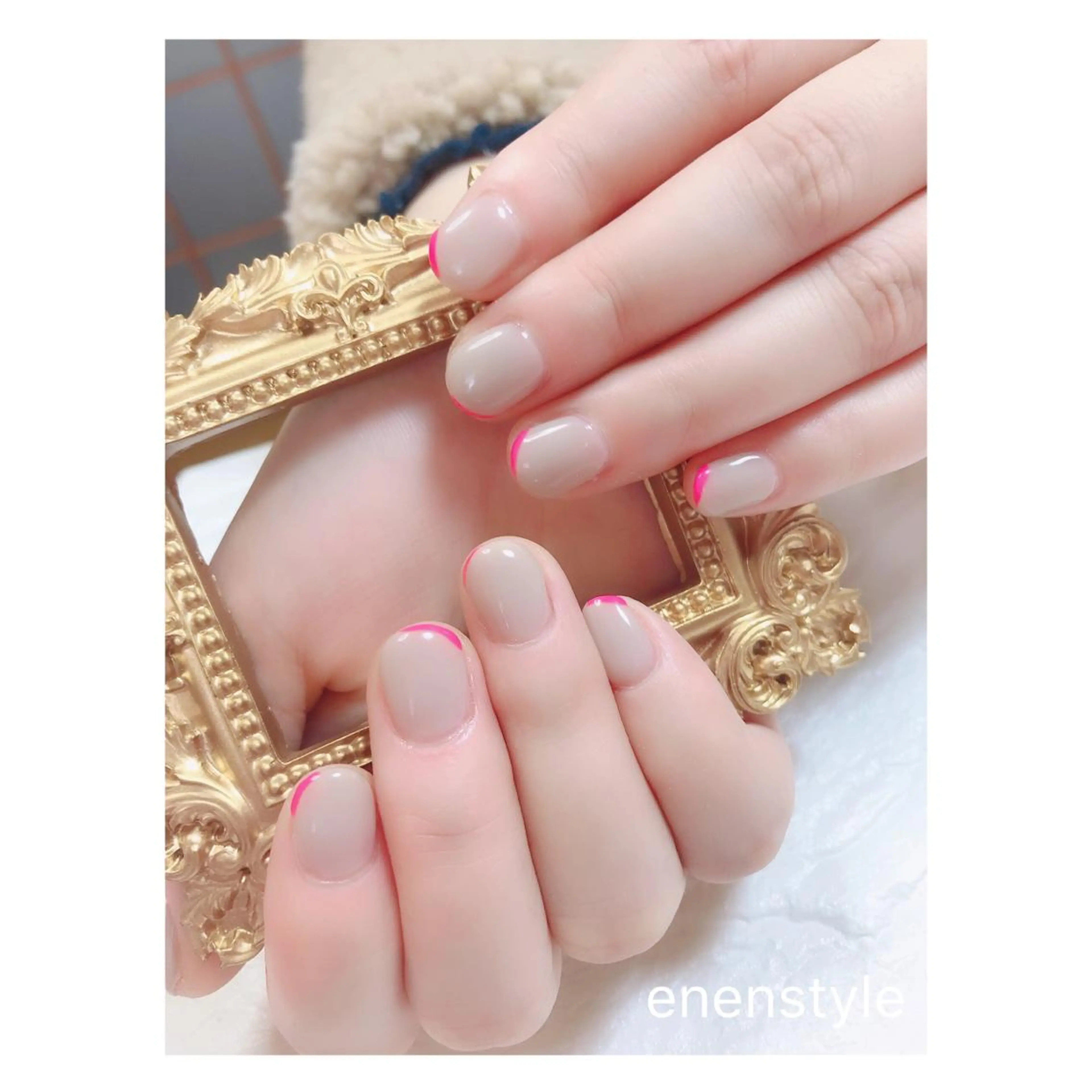 ショート ネイル ジェルネイル ニュアンスネイル オフィスネイル ワンカラーネイル シンプルネイル ハンドネイル 👑enen style👑のネイルデザイン