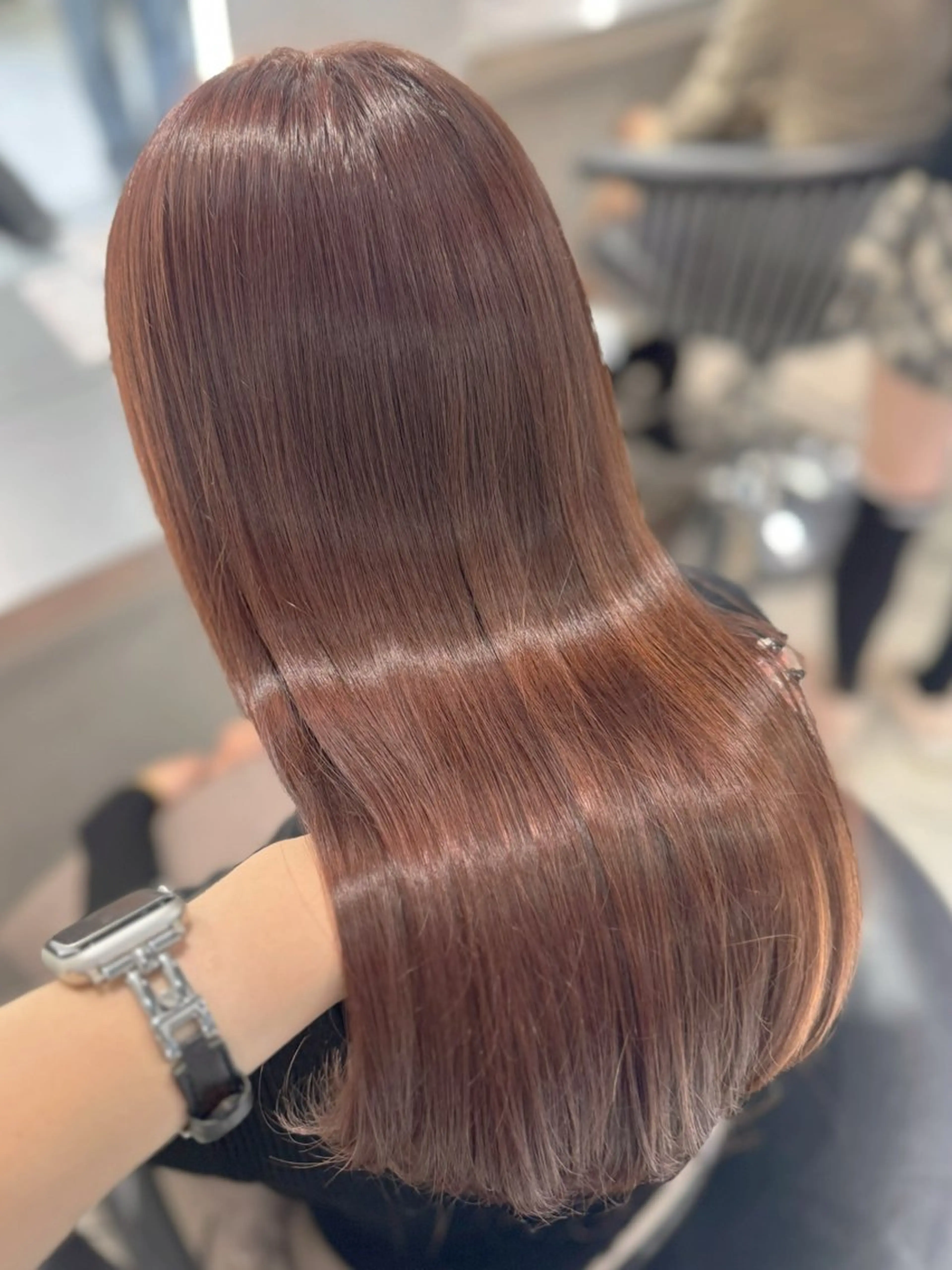 セミロング カラー ブラウンカラー カシス ヘアカラー トリートメント 🐈‍⬛カチモリ/暖 色/𝐌𝐢𝐤𝐮のヘアスタイル