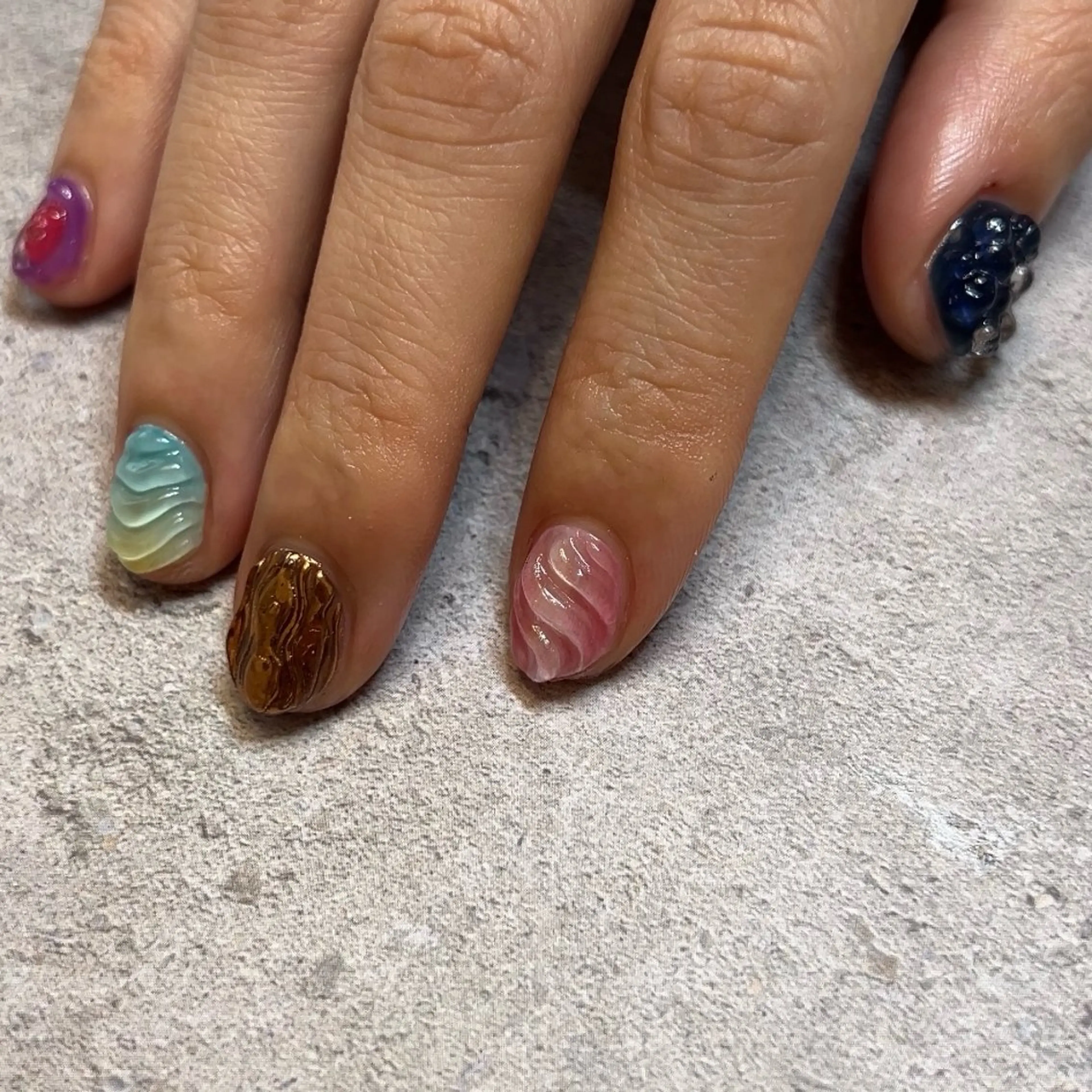 ネイル ハンドネイル ハンドケア Ri.nail オクマトモカのネイルデザイン