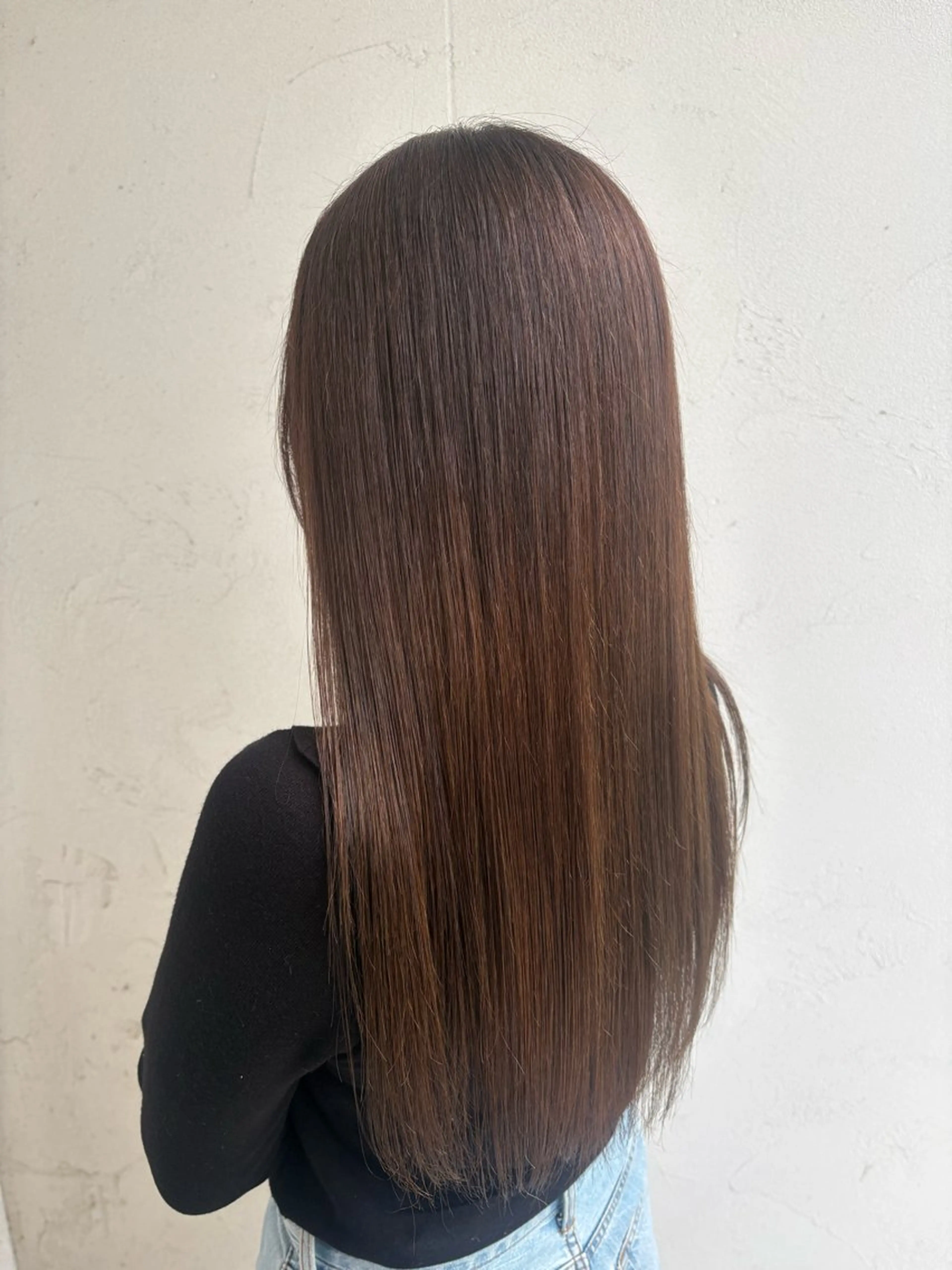 ロング カラー グレージュ オリーブグレージュ オリーブグレー ヘアカラー 加藤 七夕奈のヘアスタイル