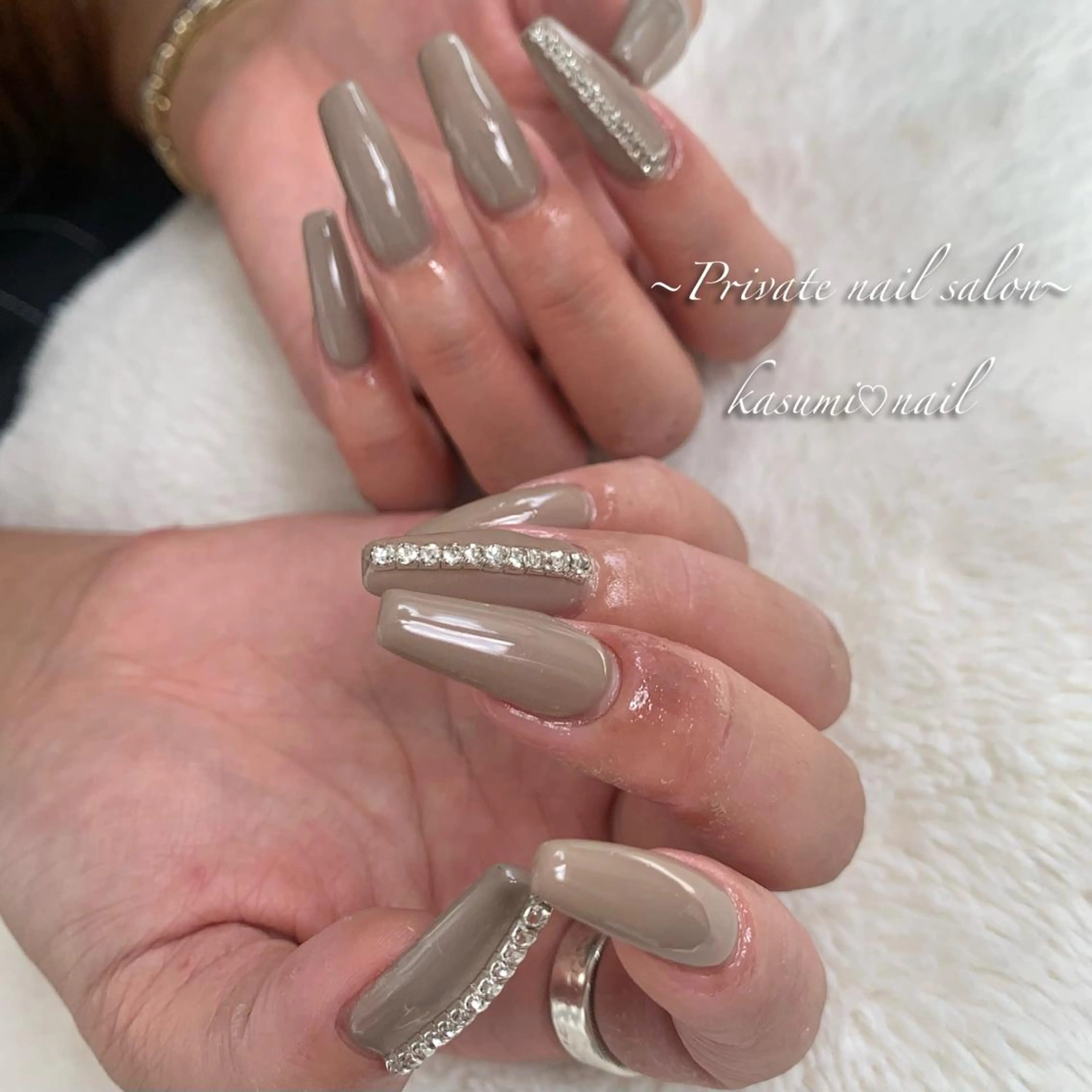 ネイル アートネイル ラメ(グリッター) マグネットネイル ミラーネイル 持ち込み KASUMI♡ Nailのネイルデザイン