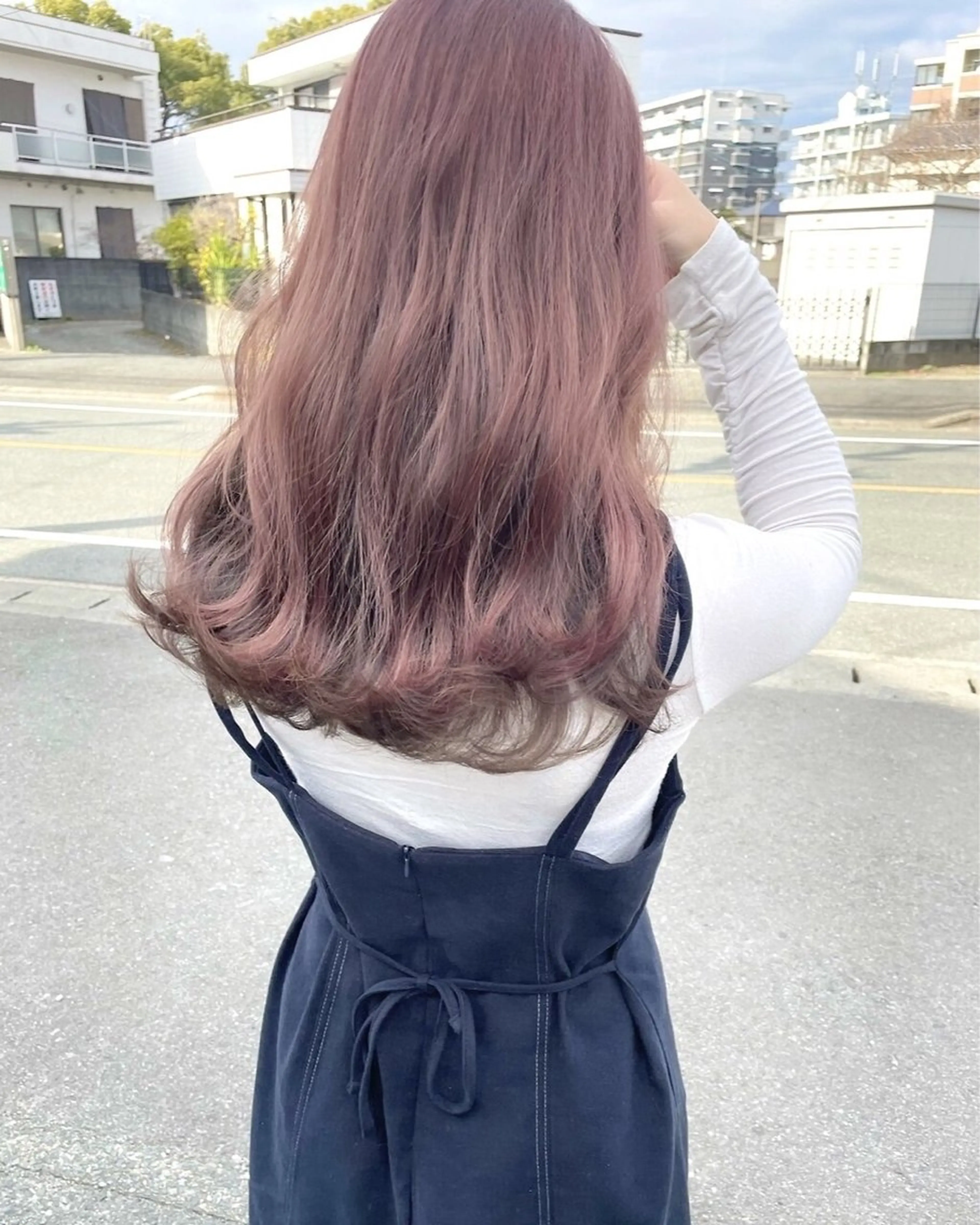 ロング ボブ 髪質改善 韓国風ヘア レイヤーカット 縮毛矯正 suii..hair designのヘアスタイル