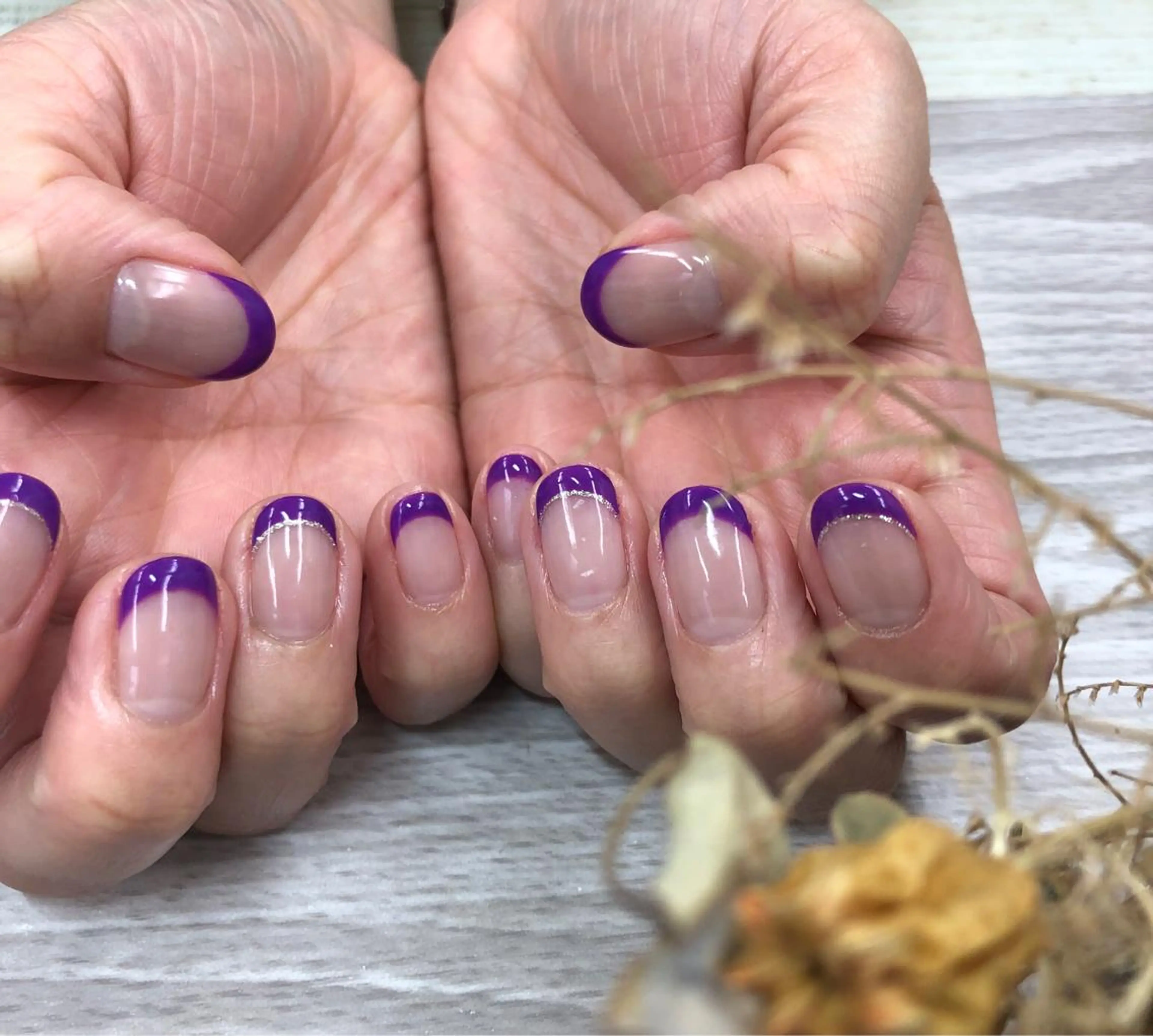 ネイル カジュアル フレンチネイル ハンドネイル Nail salon Museのネイルデザイン